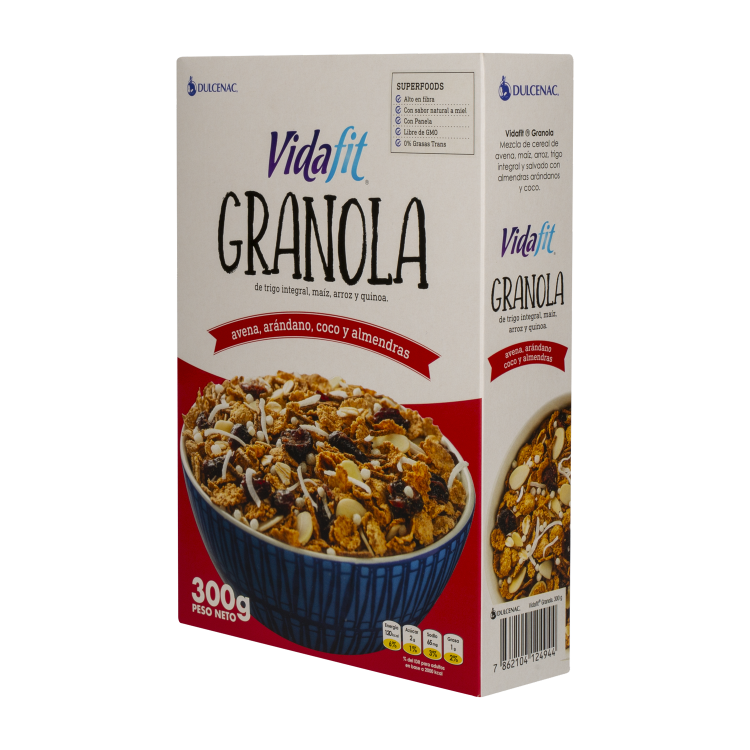 Granola Con Arándanos Coco Y Almendras VIDA FIT 300 G