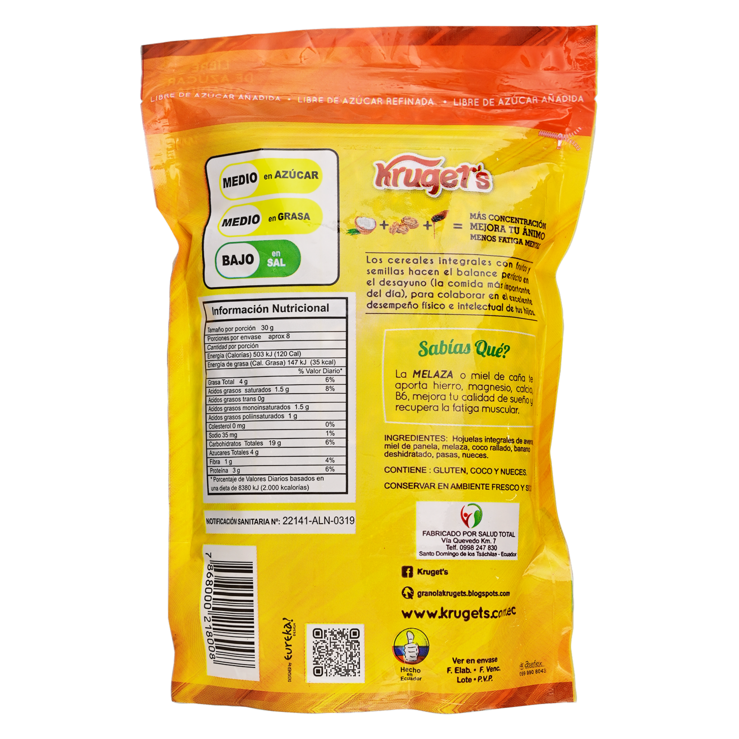 Granola Con Frutas Y Nueces KRUGET’S 250 G