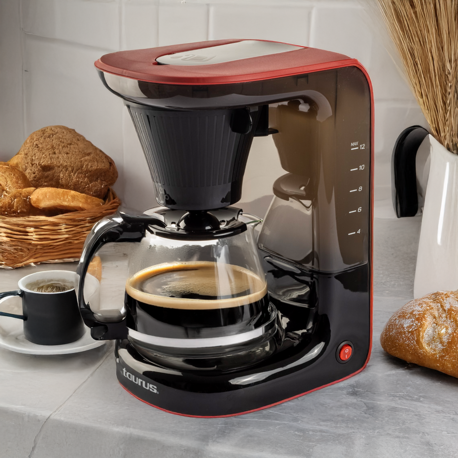 Cafetera Eléctrica Velvet Coffe 92008300 TAURUS 12 Tazas