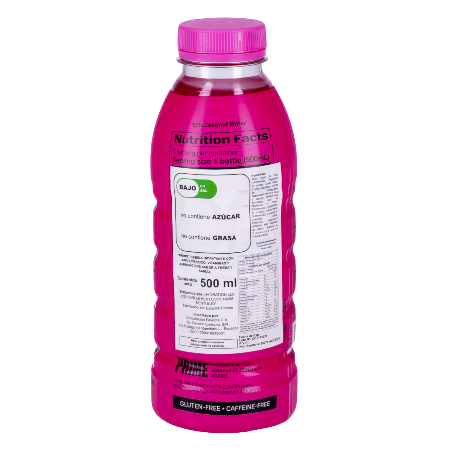 Bebida Hidratante Strawberry PRIME 500 Ml