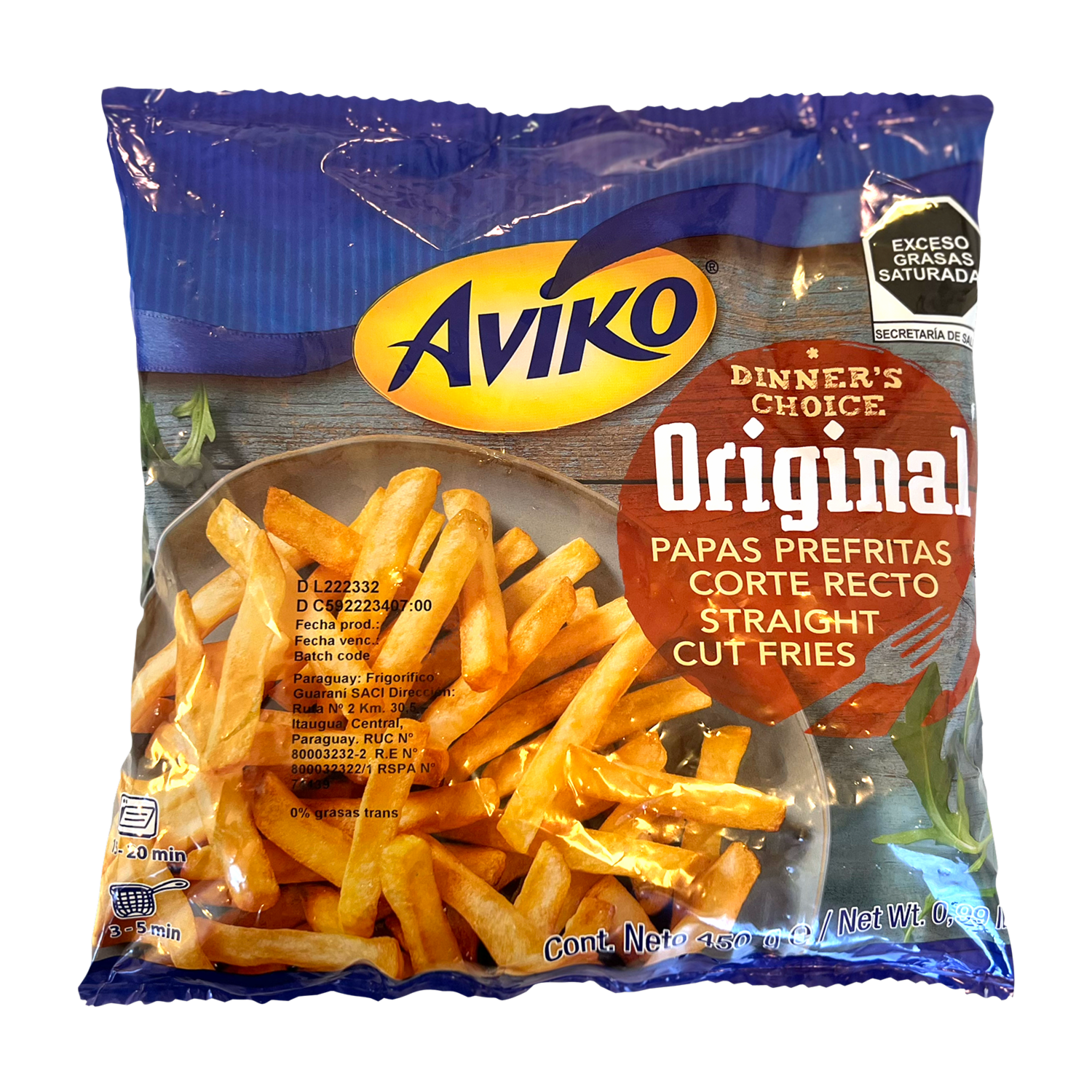 Papas Fritas Original Corte Recto AVIKO Funda