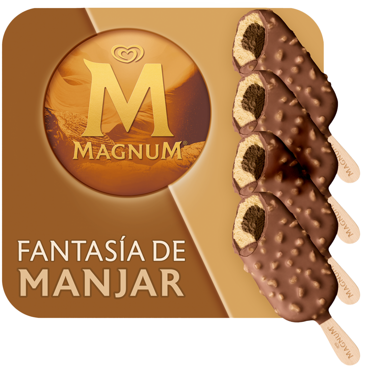 Helado Fantasía De Manjar Pack MAGNUM 4 X 90Ml