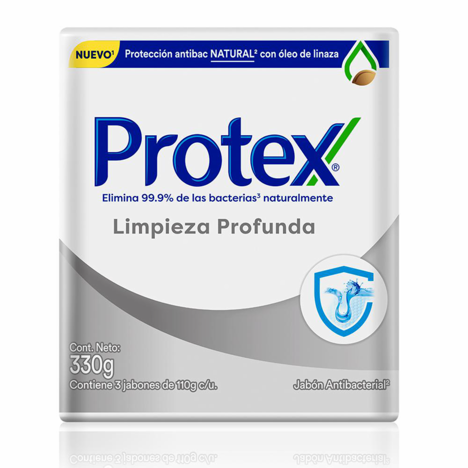 Jabón En Barra Limpieza Profunda Antibacterial PROTEX 3×110 G