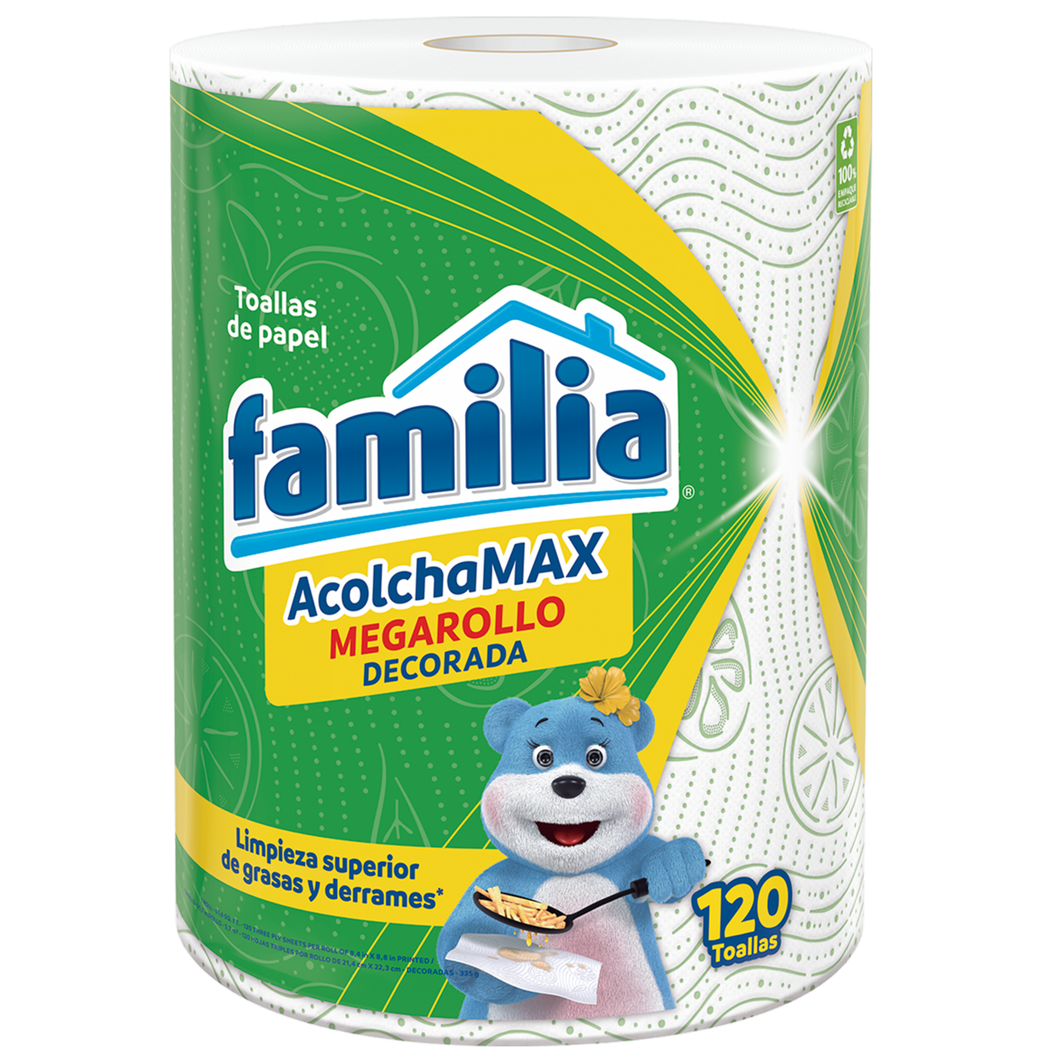 Toallas De Cocina Acolchamax Megarrollo Decorada FAMILIA 25,70 Metros