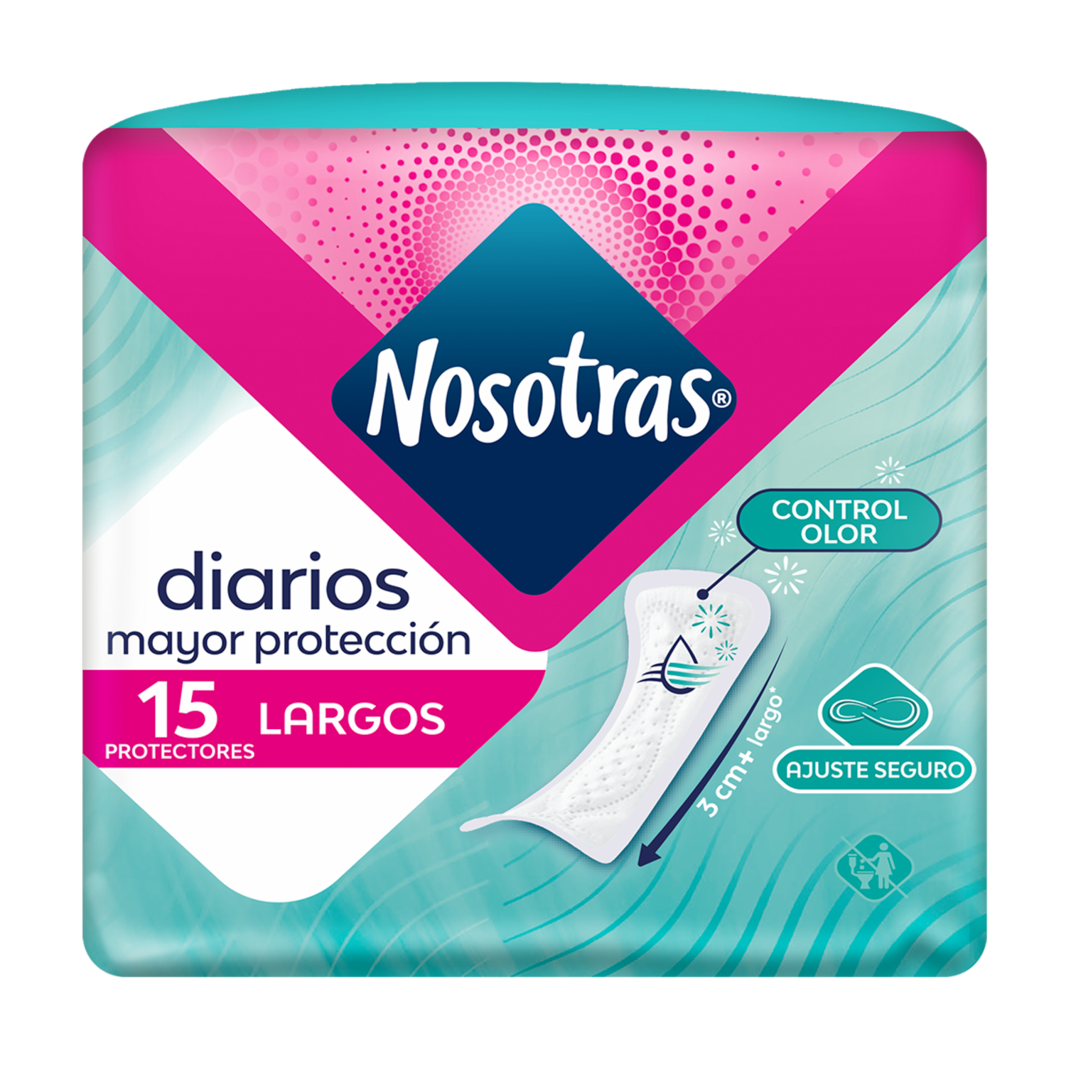 Protectores Diarios Largos NOSOTRAS X 15 U