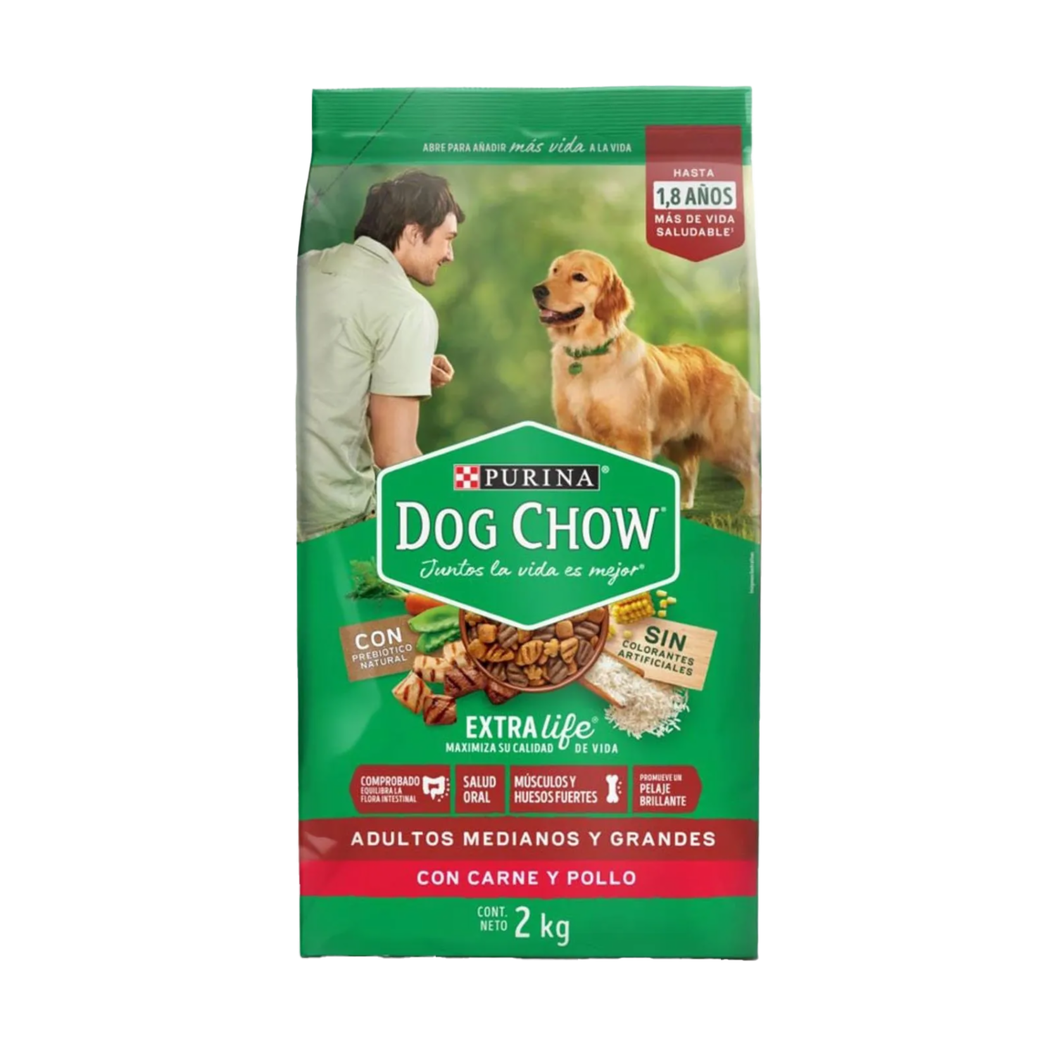 Alimento Para Perros Adultos Razas Medianas Y Grandes DOG CHOW 2 Kg