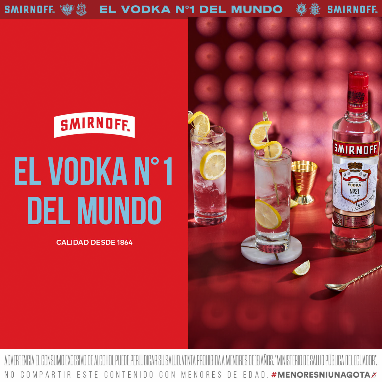 Coctel Cooler Red SMIRNOFF 700 Ml