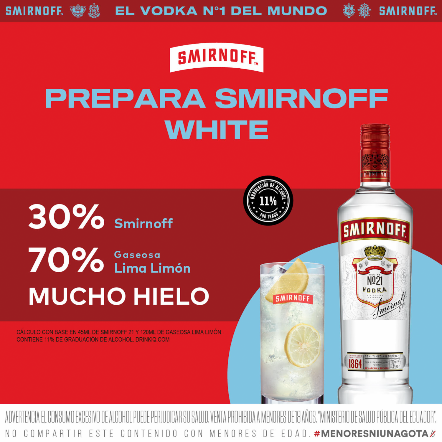 Coctel Cooler Red SMIRNOFF 700 Ml