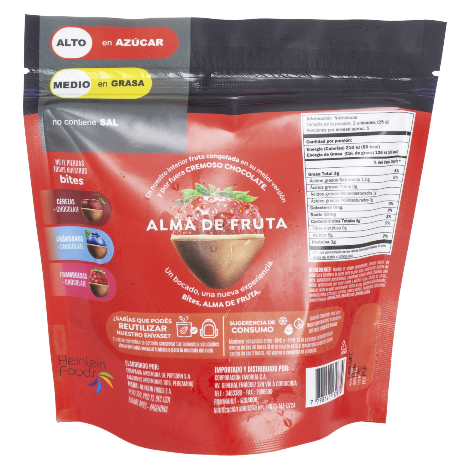 Bites De Frutillas Con Chocolate Congelados KARINAT 120 G