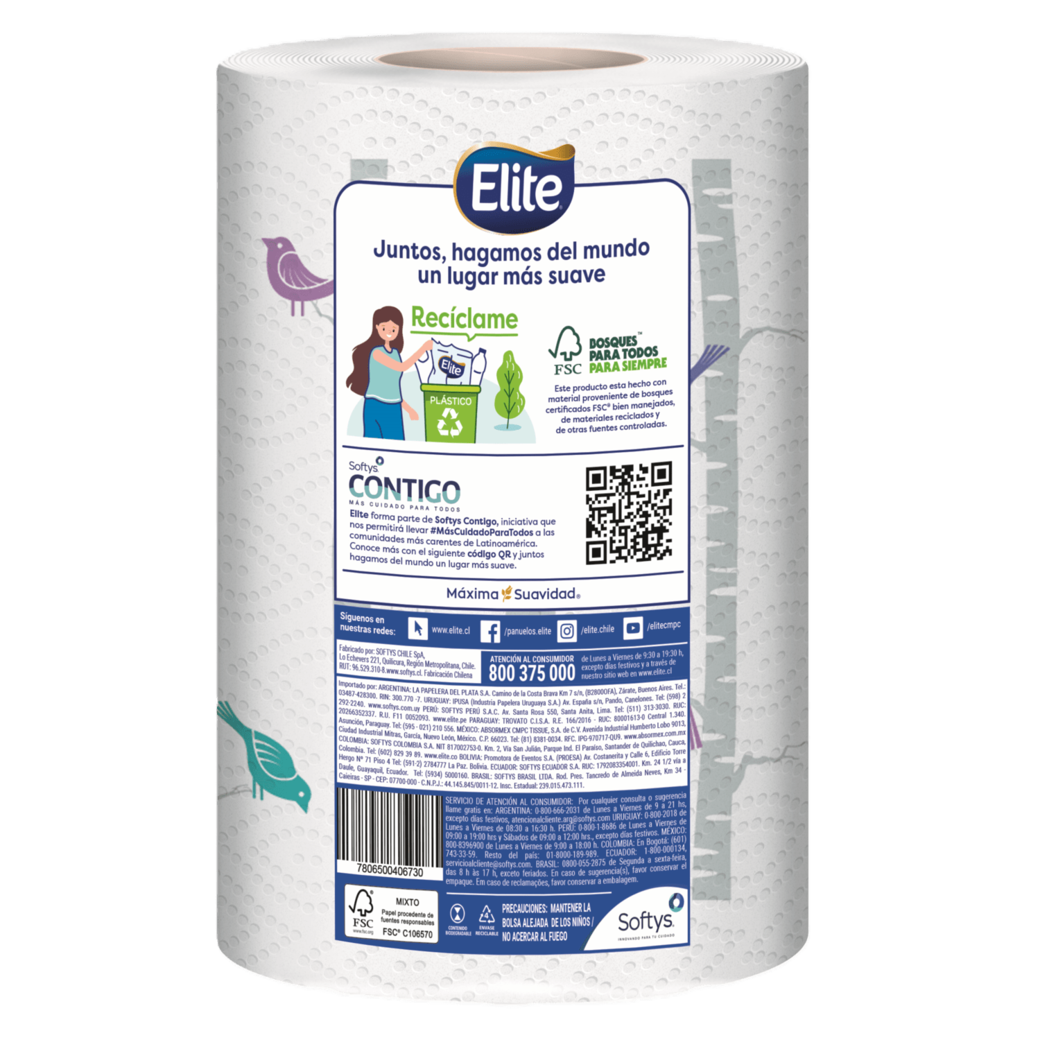 Toalla De Papel Maxi Rollo Triple Hoja Deco ELITE 1 X 20 M