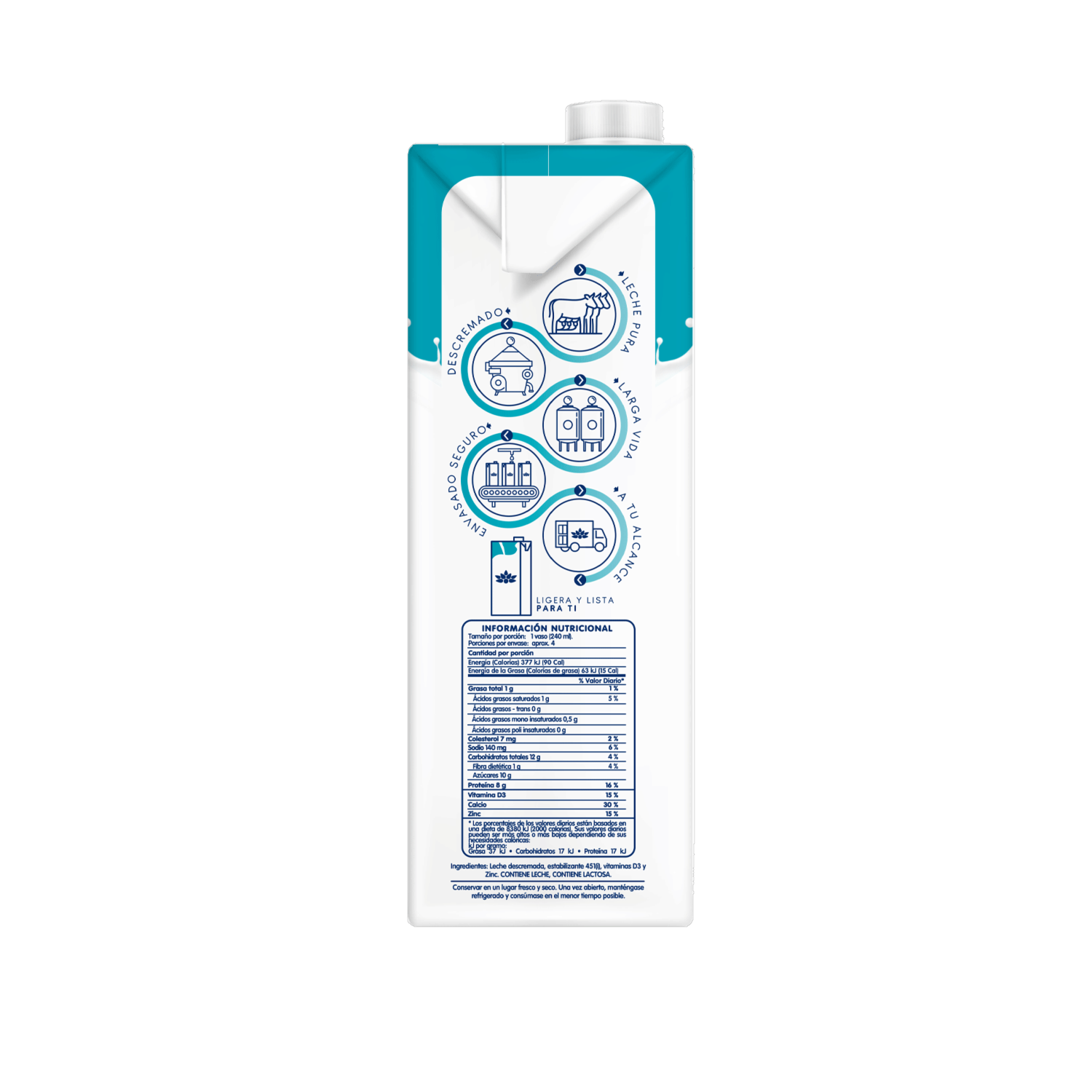 Leche Descremada Ultra pasteurizada PARMALAT 1000 Ml