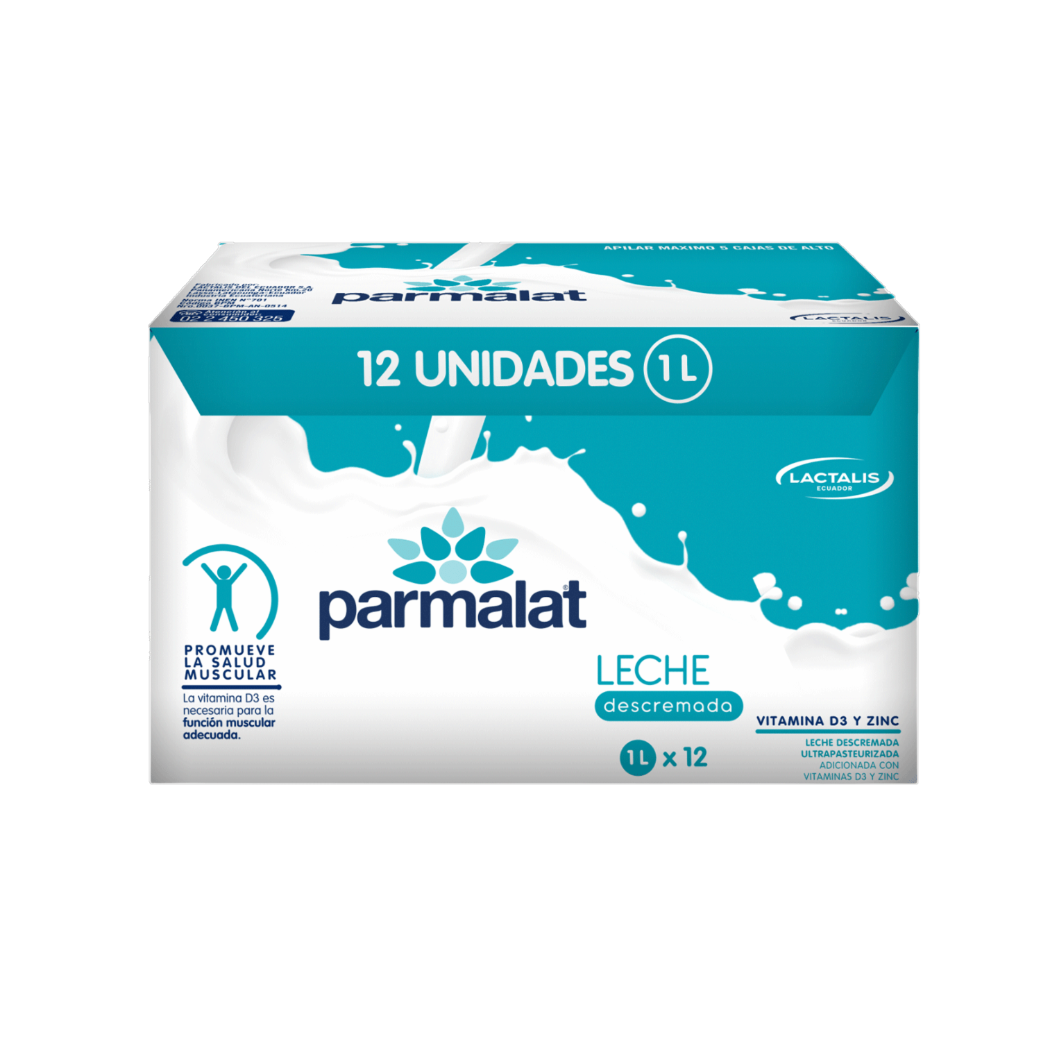 Leche Descremada Ultra pasteurizada PARMALAT 12 X 1 000 Ml