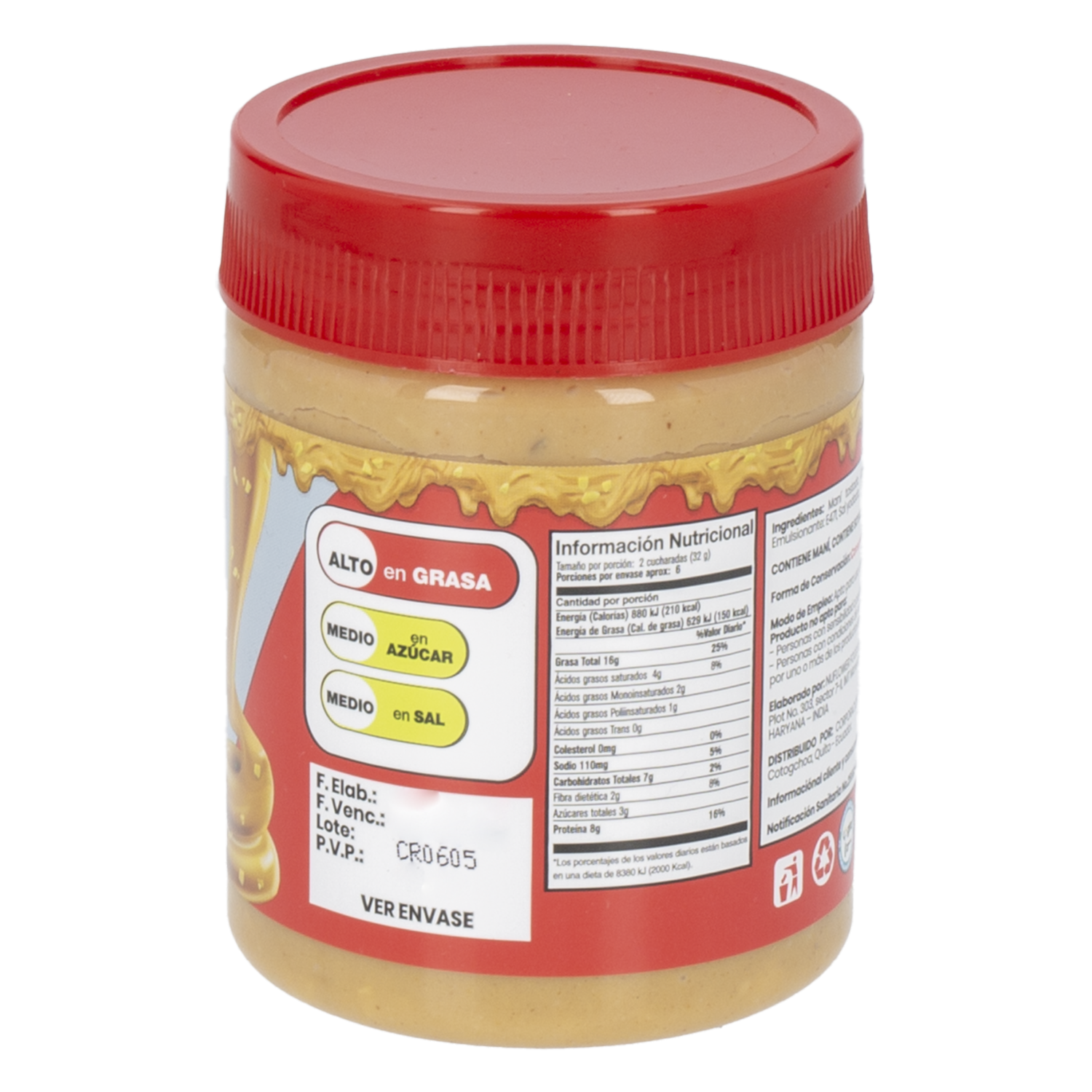Mantequilla De Maní Crunchy KRASH 200 G