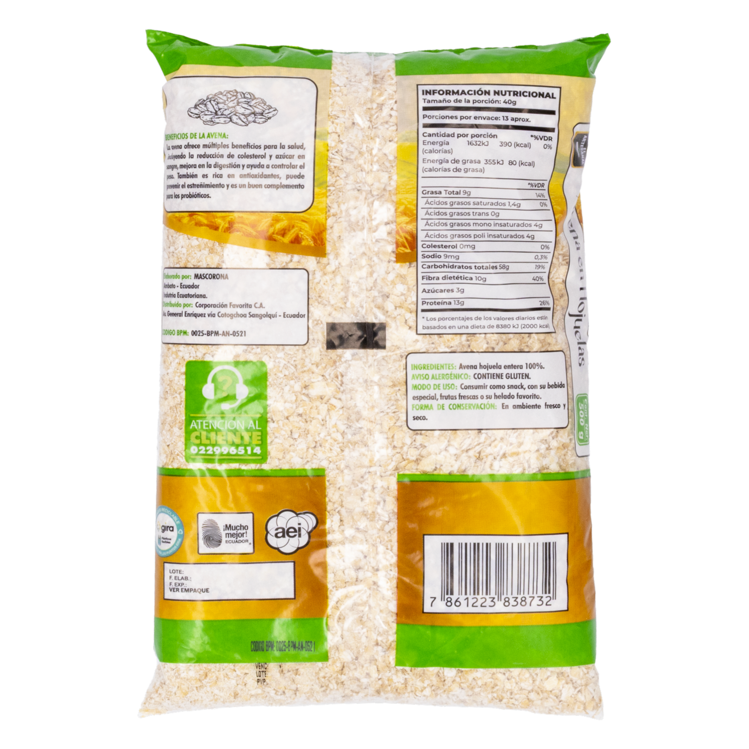 Avena En Hojuelas EL ARTESANAL 500 G