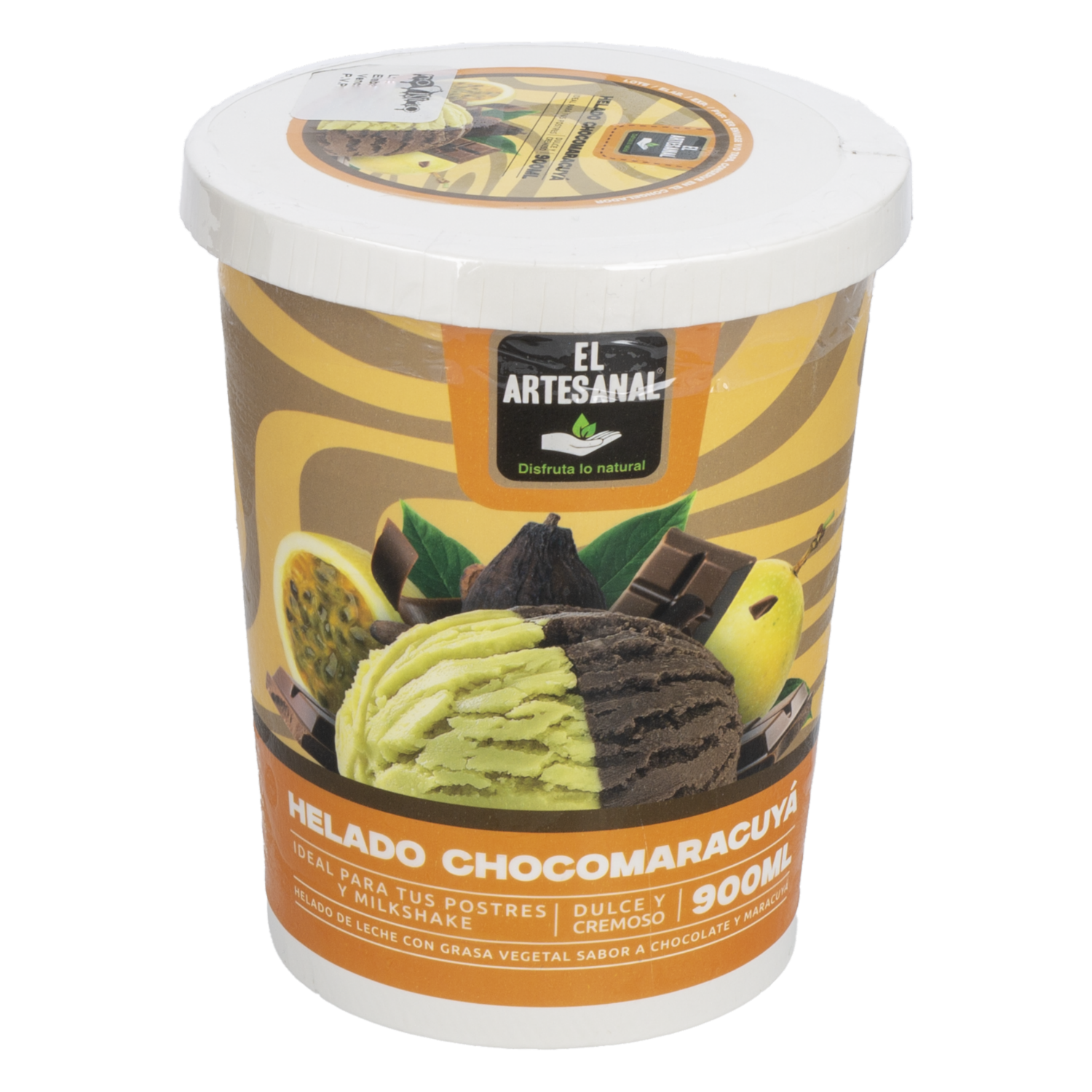 Helado Chocomaracuya EL ARTESANAL 900 Ml