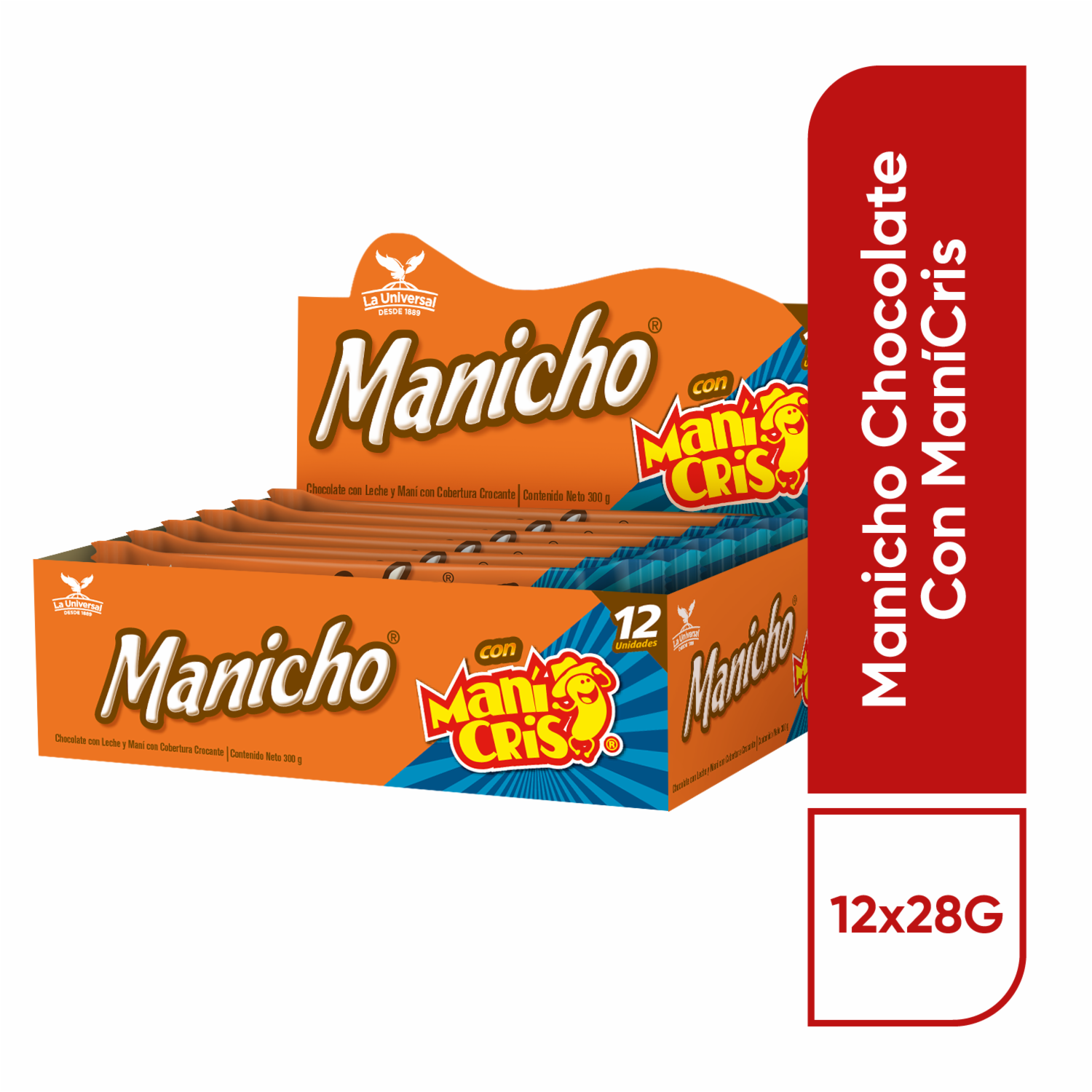 Chocolate Con Maní Cris MANICHO 12 X 28 G
