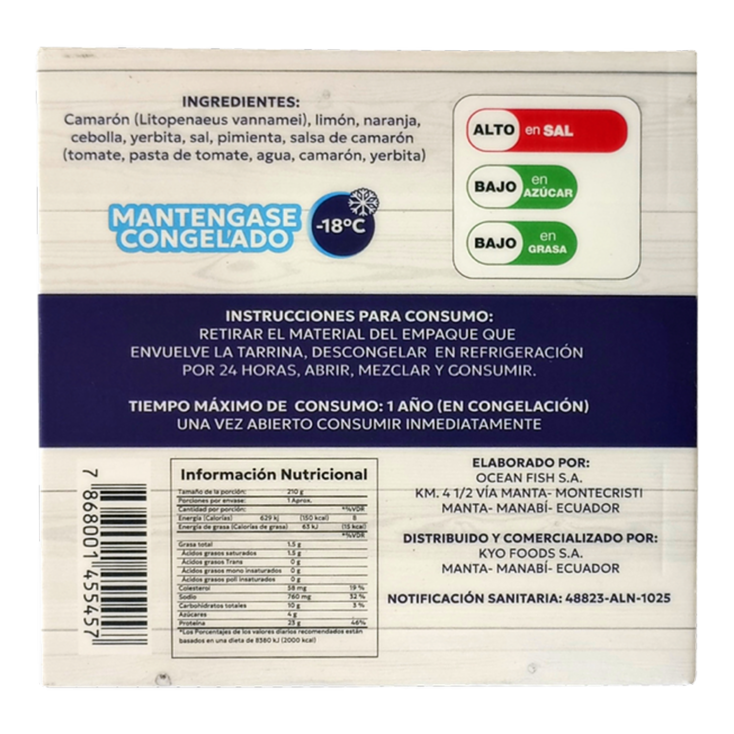 Ceviche De Camarón KYO FOOD 210 G