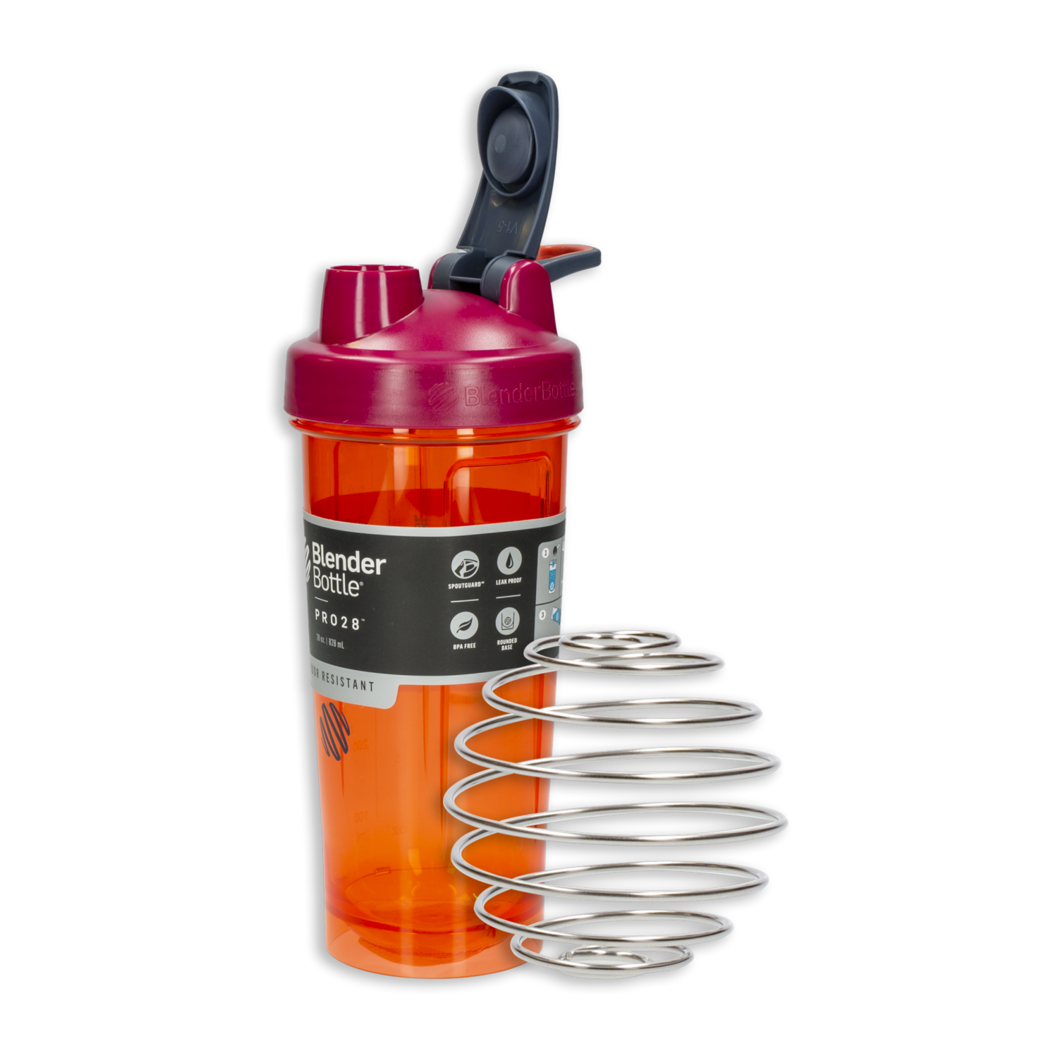 Tomatodo Pro32 Coral Con Bola Mezcladora BLENDER BOTTLE 828 Ml