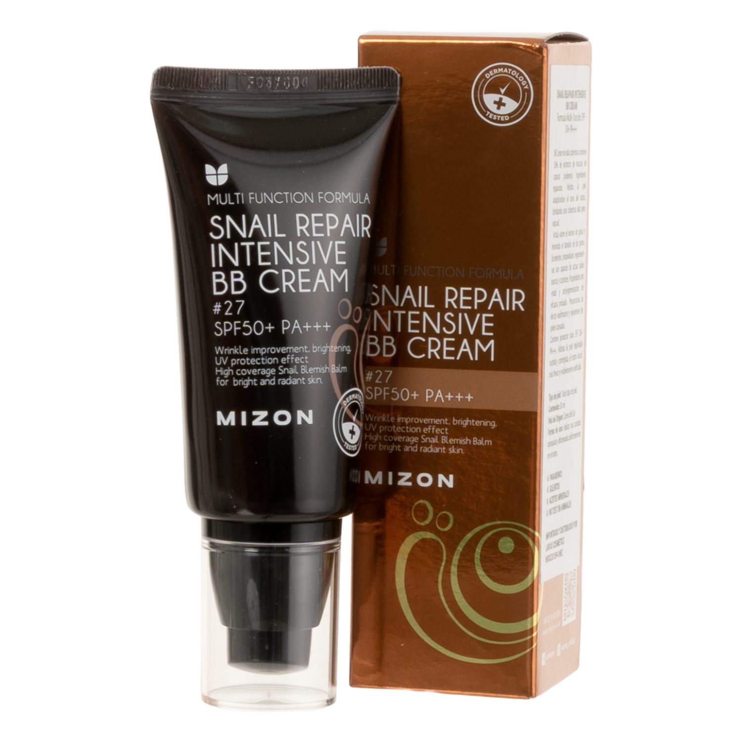 BB Cream Reparadora Intensiva Con Baba De Caracol Multi Function Formula Piel Trigueña MIZON
