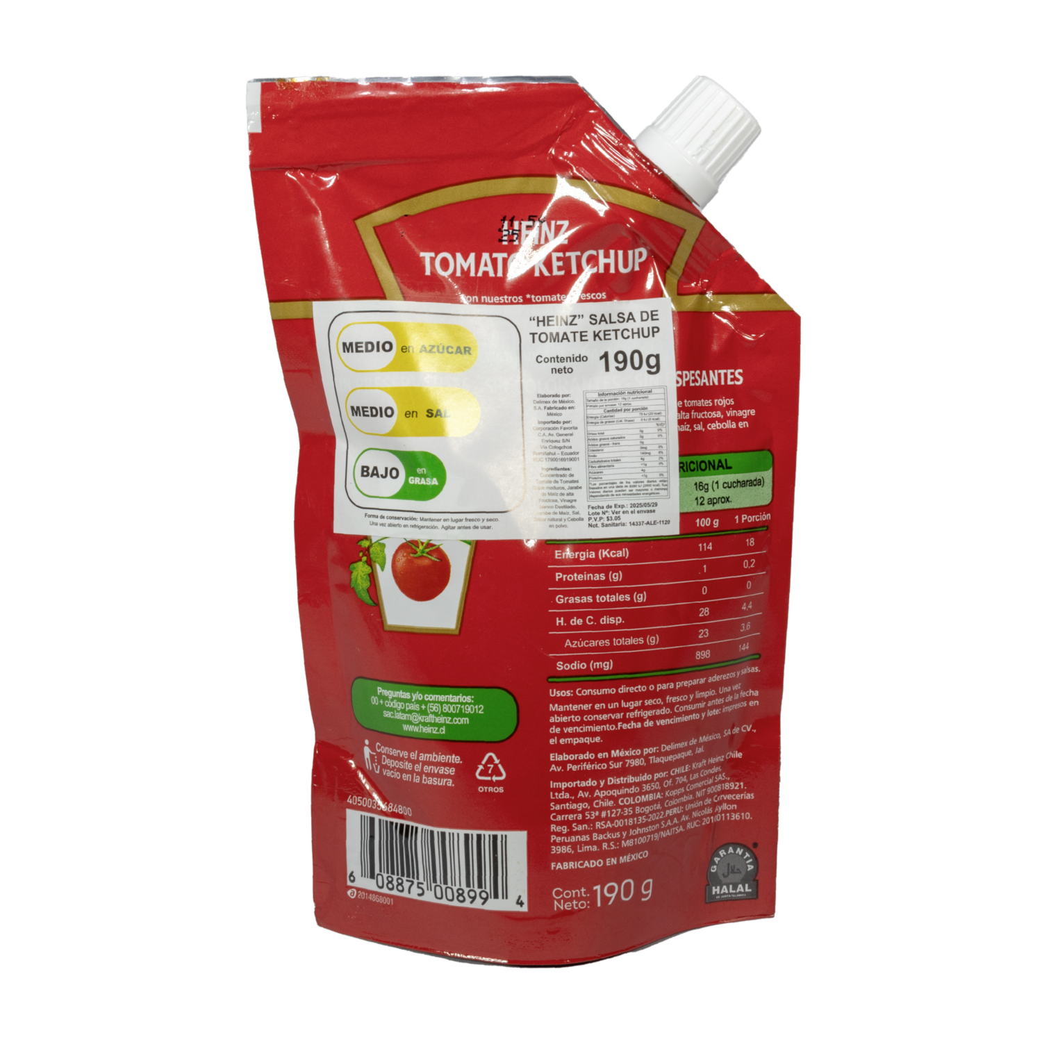 Salsa De Tomate Clásica HEINZ Doypack 190 G