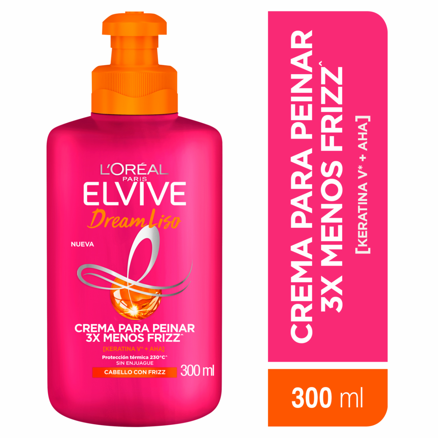 Crema Para Peinar Dream Liso ELVIVE L’ORÉAL 300 Ml