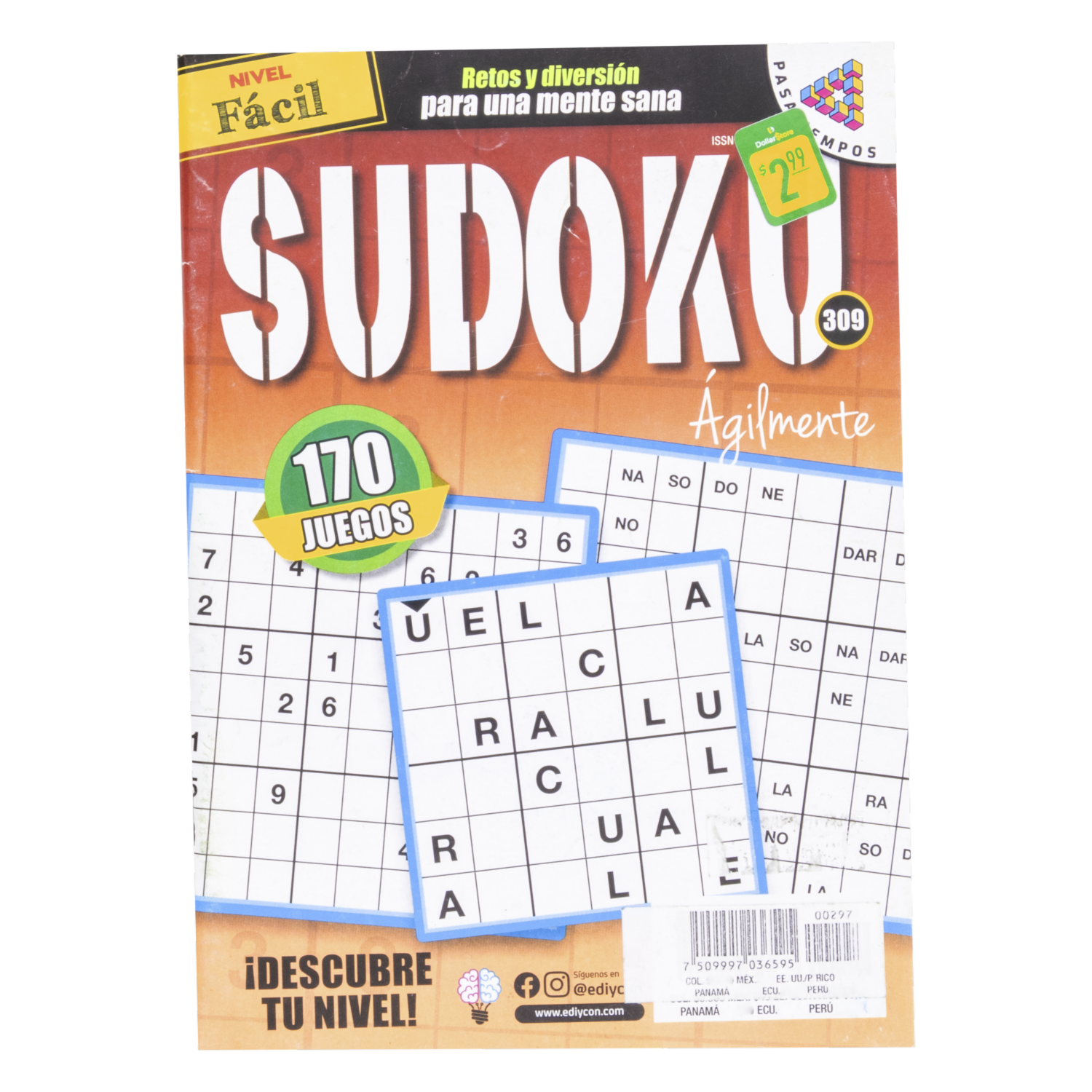 Libro Sudoku Facil – Ágilmente EDITORES NACIONALES 96 Páginas