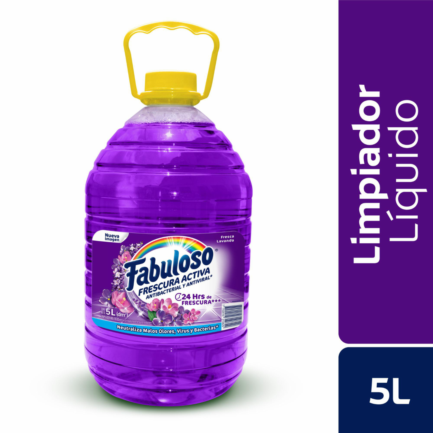 Limpiador Líquido Antibacterial Desinfectante Lavanda FABULOSO 5000 Ml