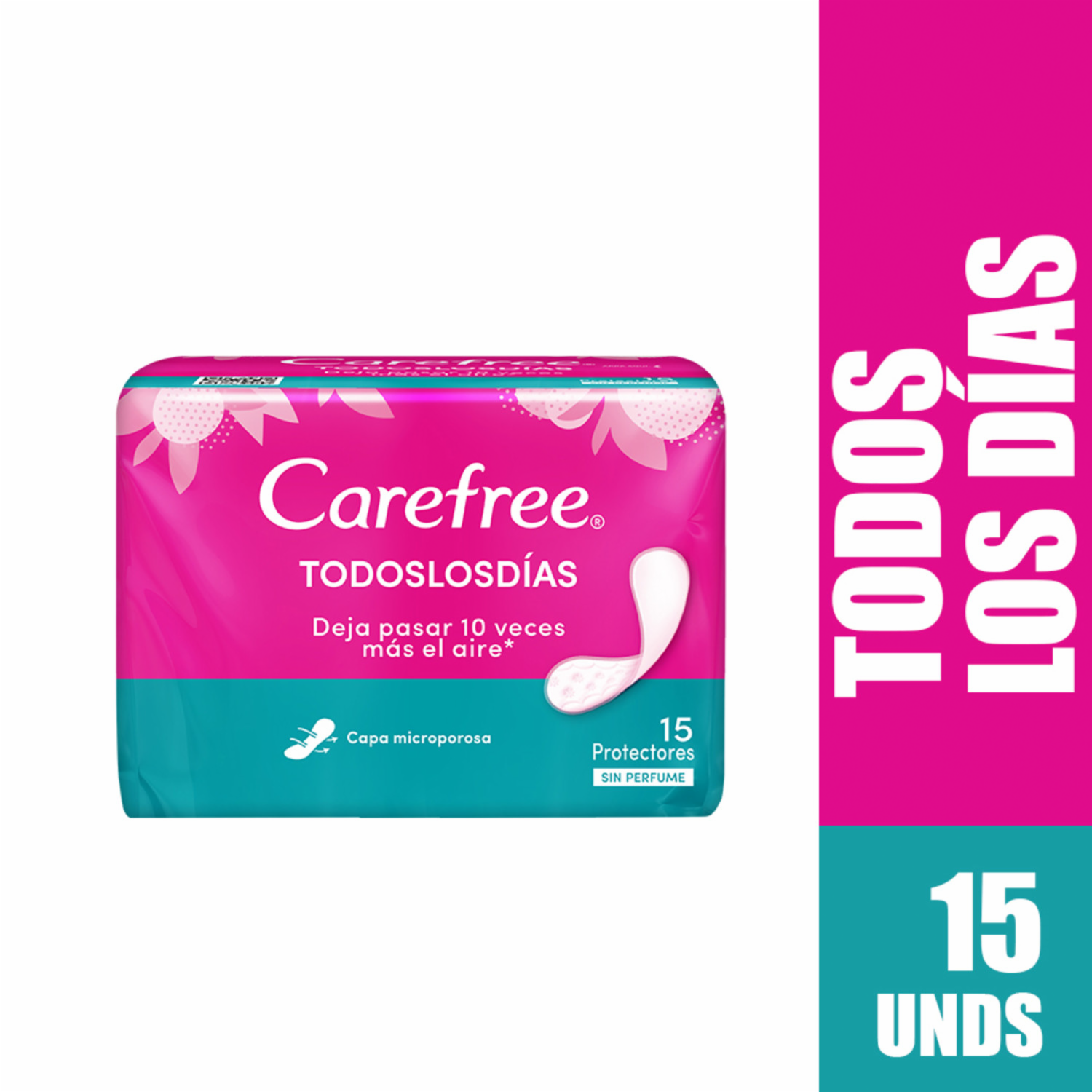 Protectores Diarios Todos Los Días CAREFREE X 15 Uds