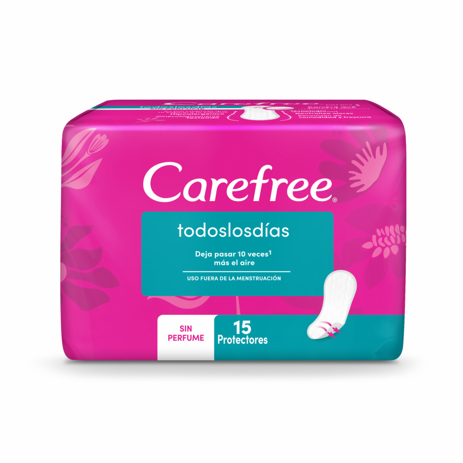Protectores Diarios Todos Los Días CAREFREE X 15 Uds
