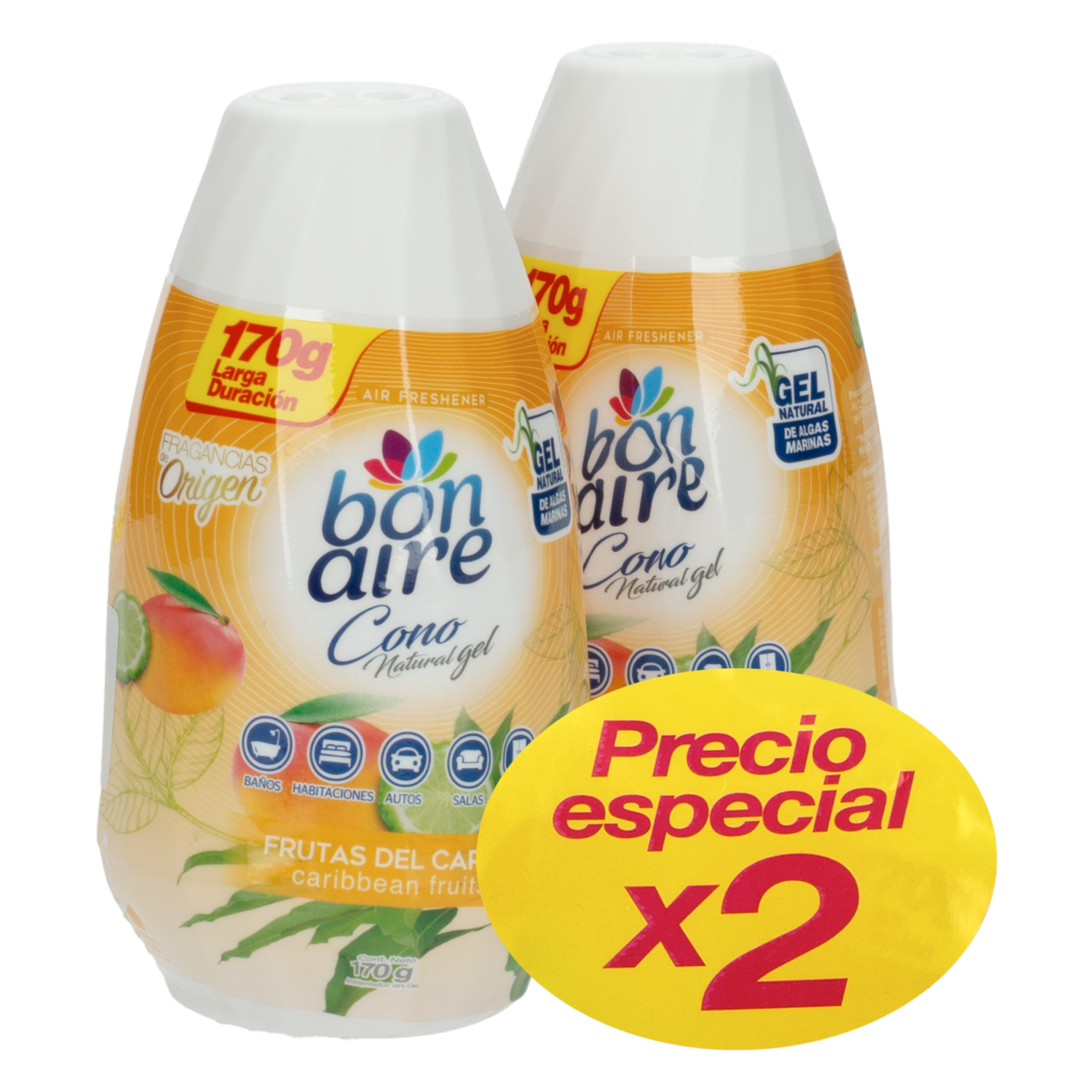 Cono Gel Frutos Rojos BONAIRE 2 X 170 G
