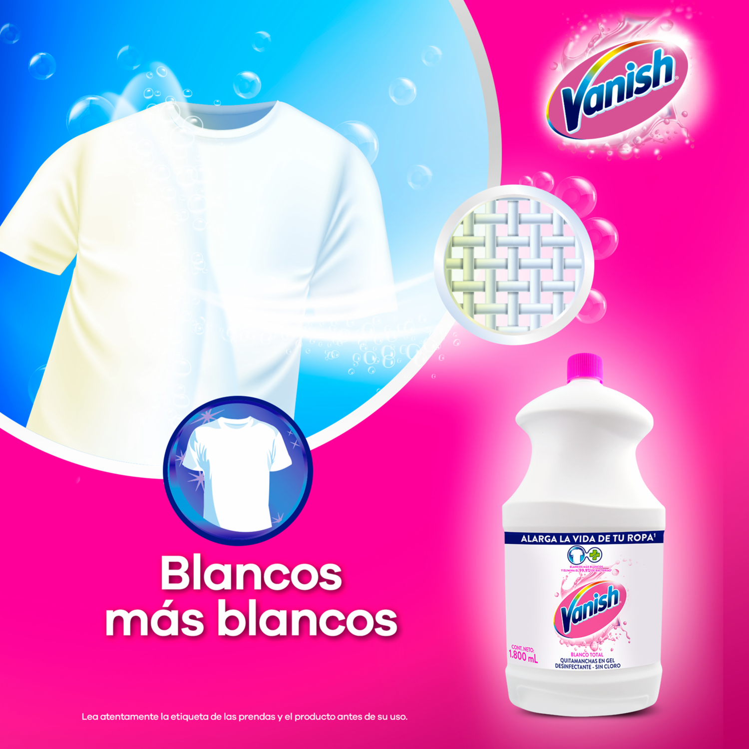Quitamanchas Blanco Líquido Doy Pack VANISH 450 Ml