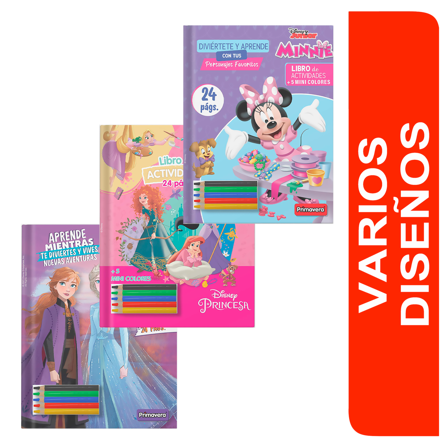 Set Libro Actividades Disney Nina PRIMAVERA 21,5X28X0,3Cm