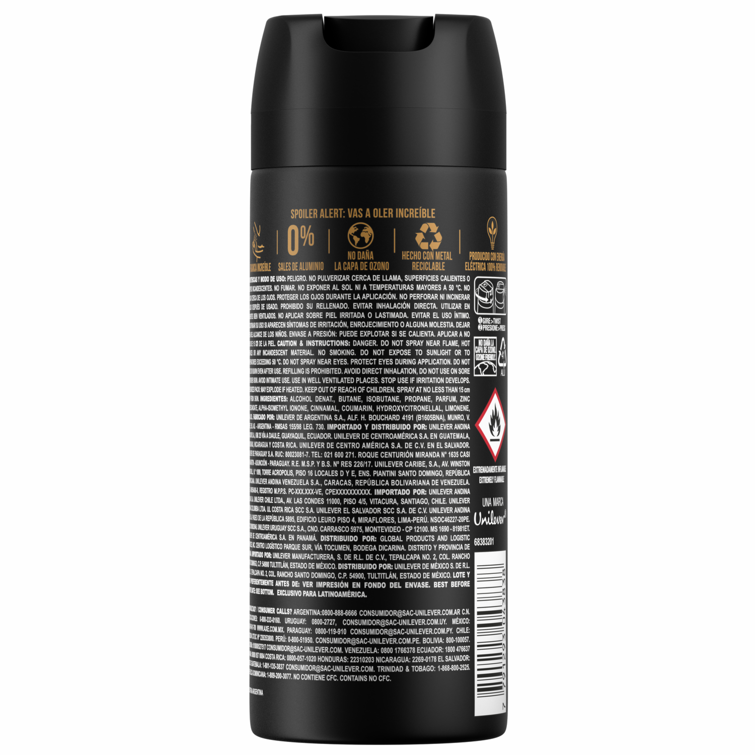 Desodorante En Aerosol Ice Collision AXE 150 Ml