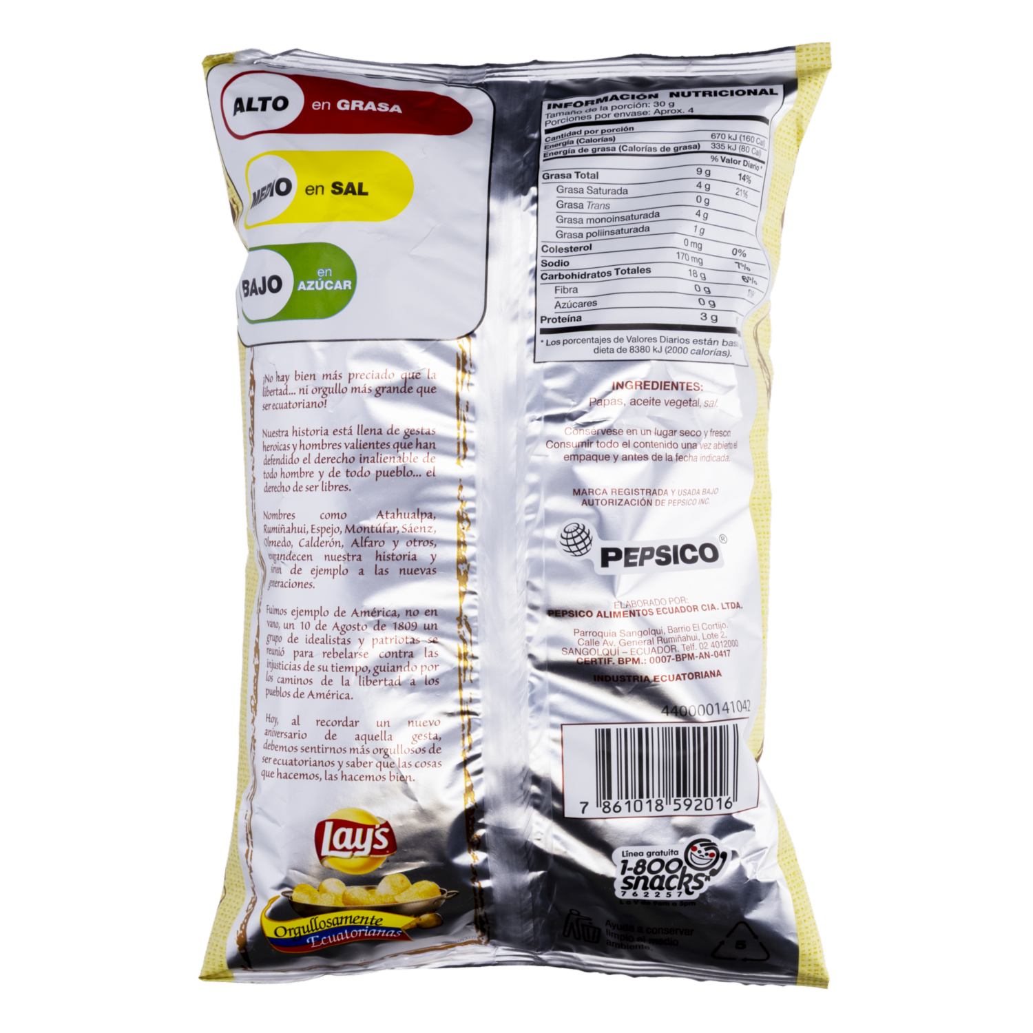 Papas Fritas Lays Artesanas LAY’S 7 Pieza