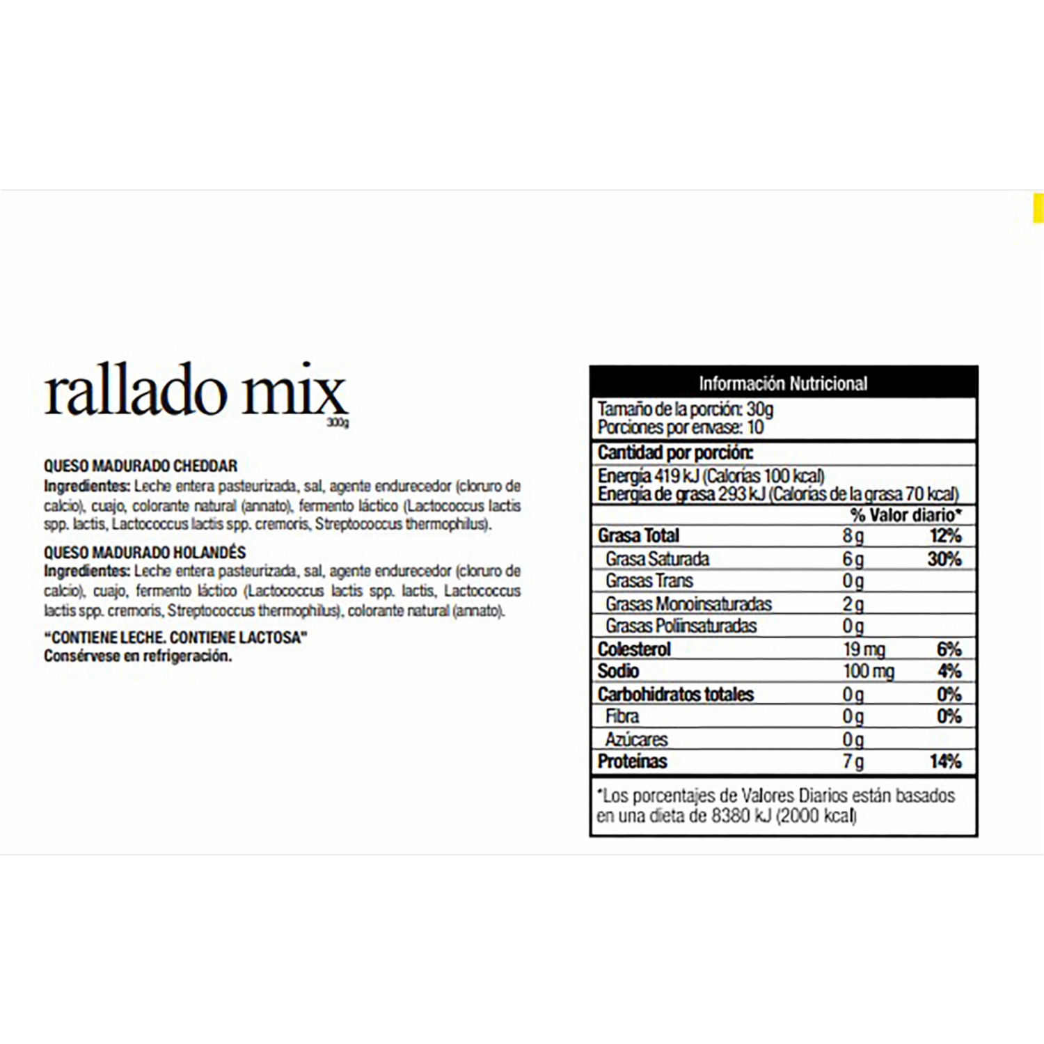 Queso Maduro Mix Rallado HACIENDA ZULETA 300 G