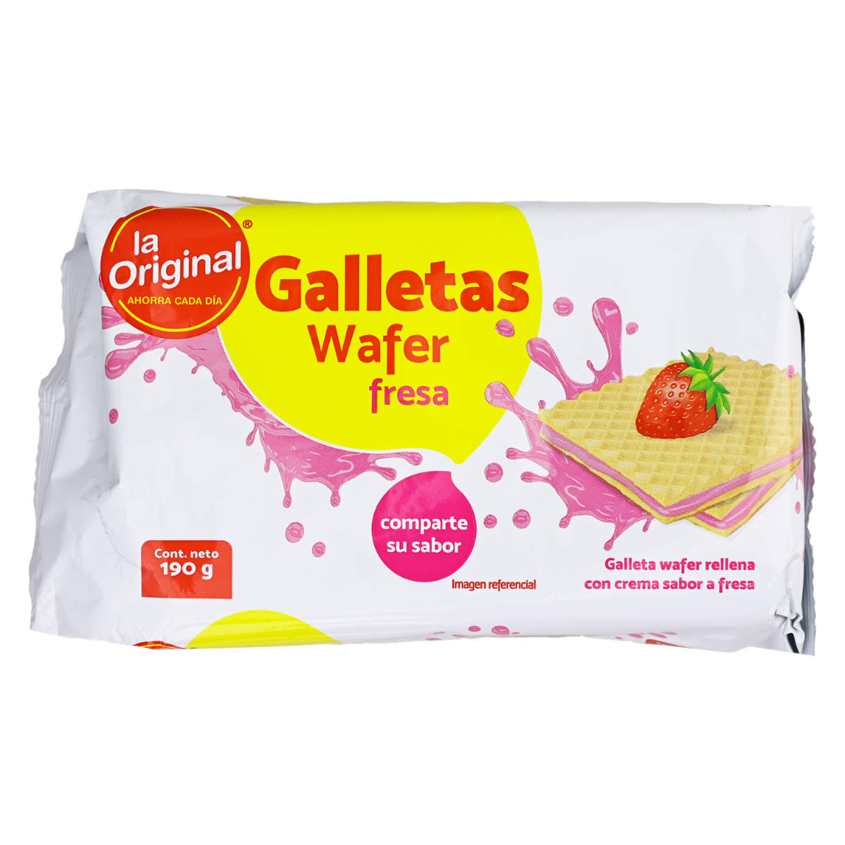 Galletas Dulces Waffer De Fresa LA ORIGINAL 190 G