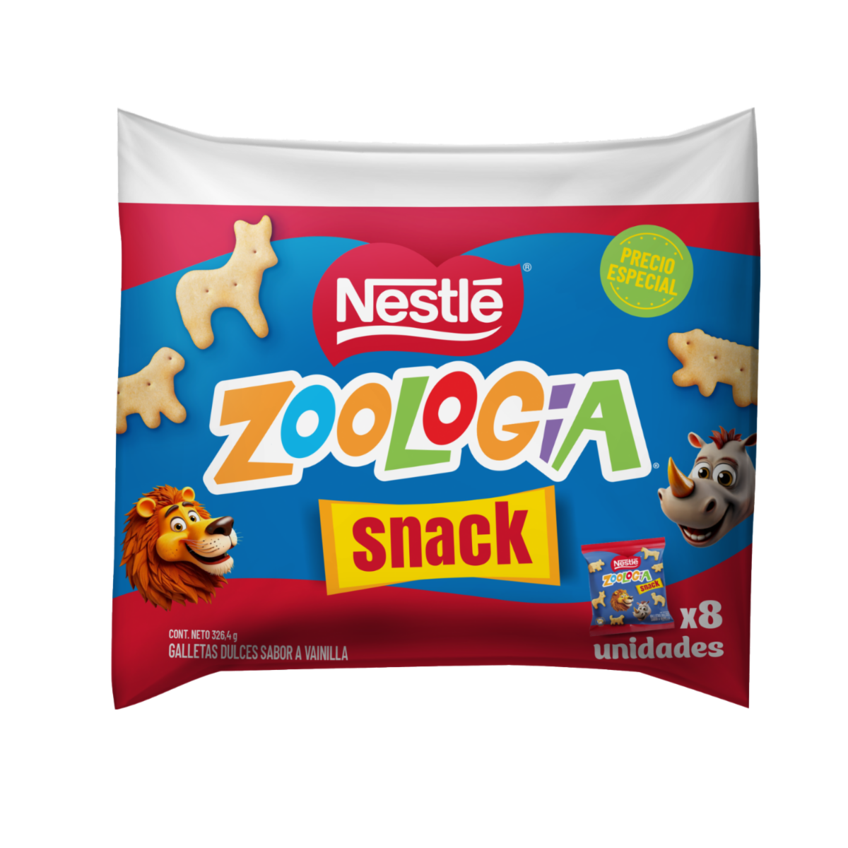 Galletas Dulces Sabor A Vainilla Formato Mini Pack NESTLÉ 326.4 G