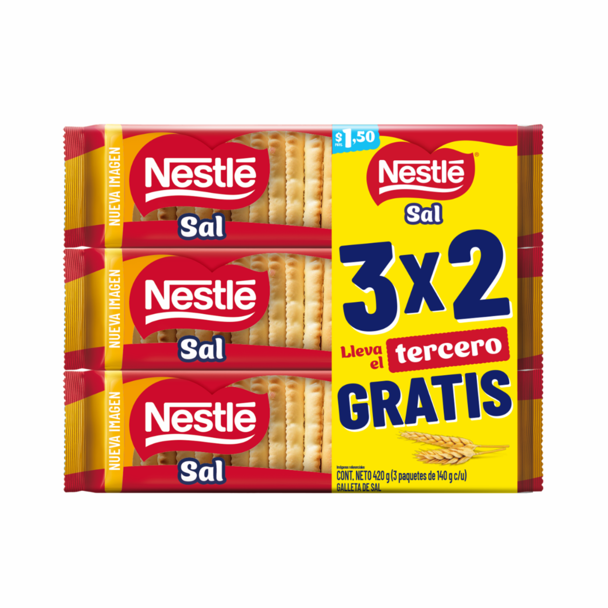 Galletas De Sal Pack 3X2 NESTLÉ 174 G