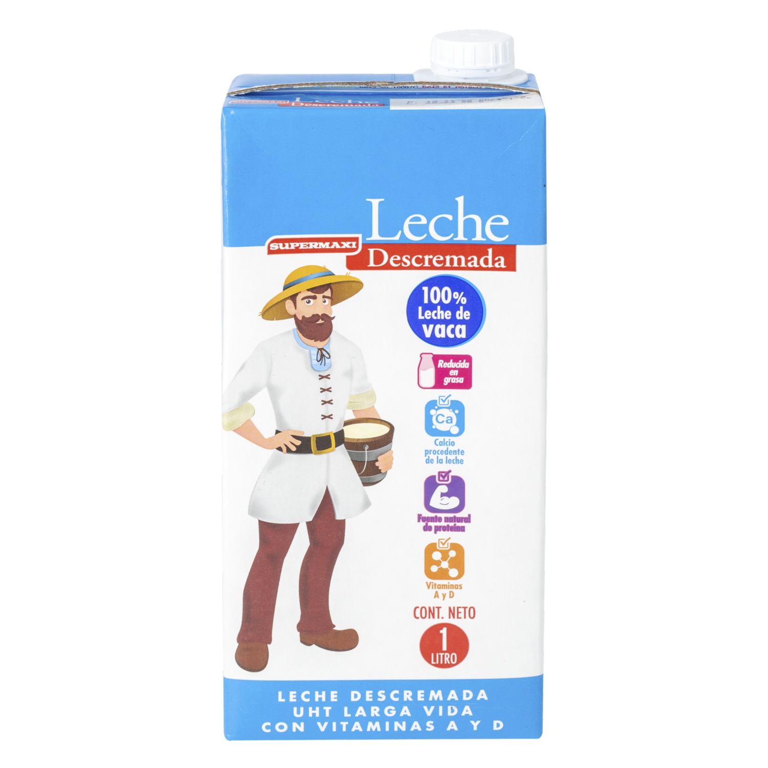Leche Descremada Tetrapack SUPERMAXI 1000 Ml
