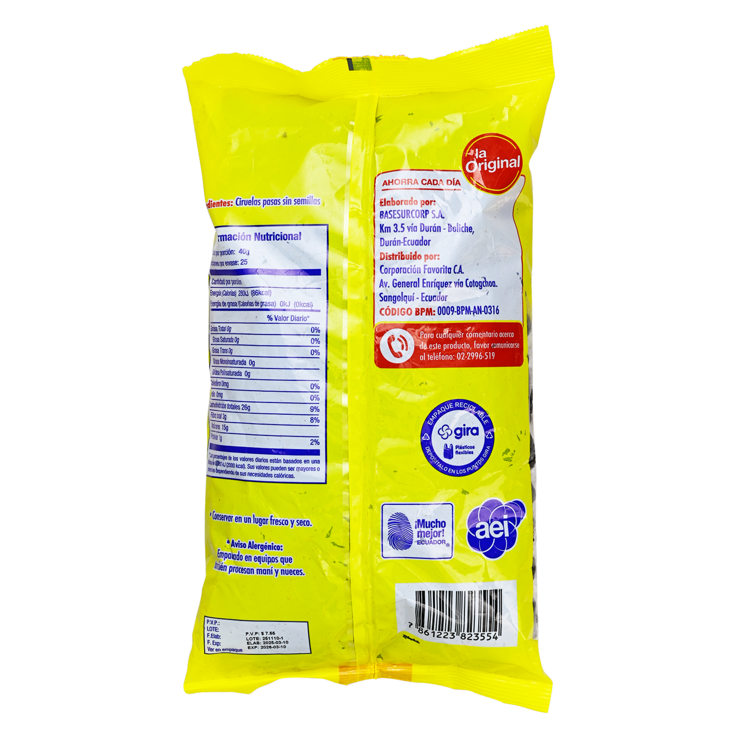 Ciruelas 100% Natural LA ORIGINAL 1000 G