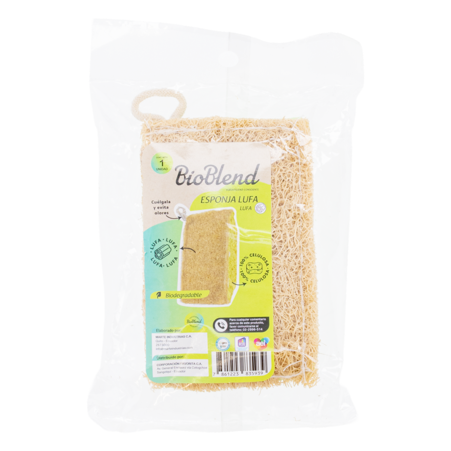 Esponja Lufa Ecológica BIO BLEND 1 U