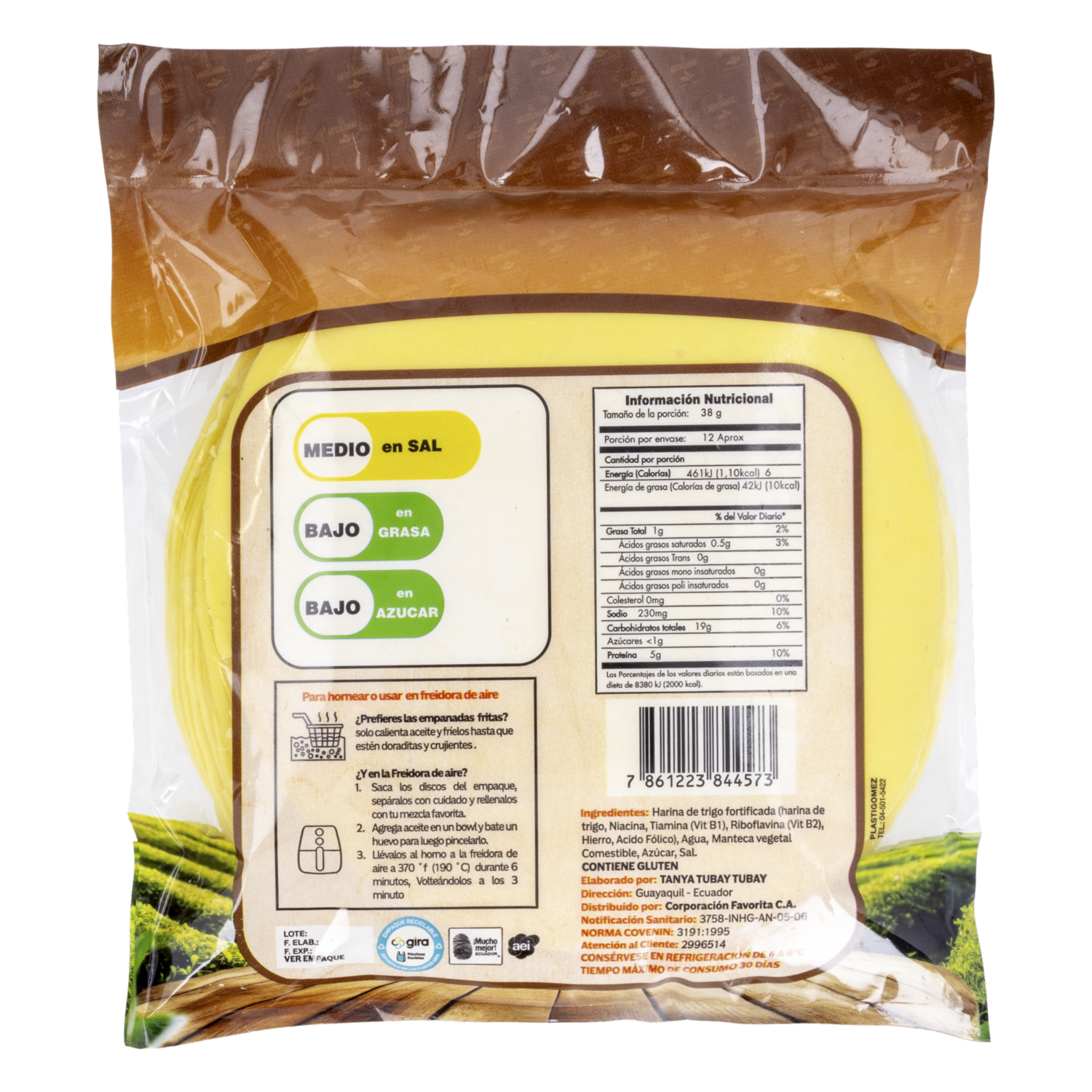 Masa Para Empanadas EL ARTESANAL 450 G