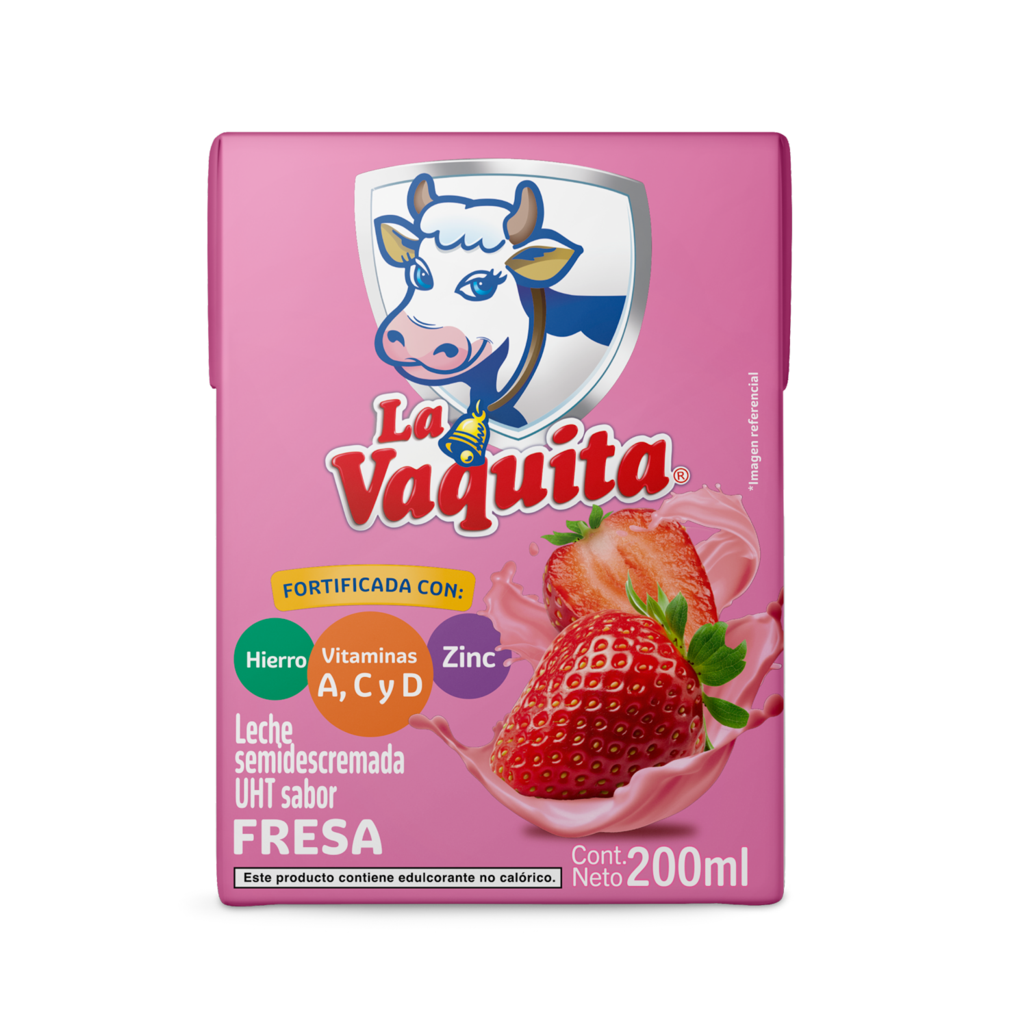 Leche Saborizada Fresa LA VAQUITA 200 Ml