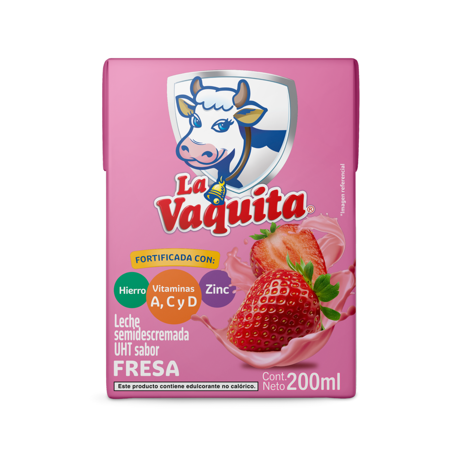 Leche Saborizada Fresa LA VAQUITA 200 Ml