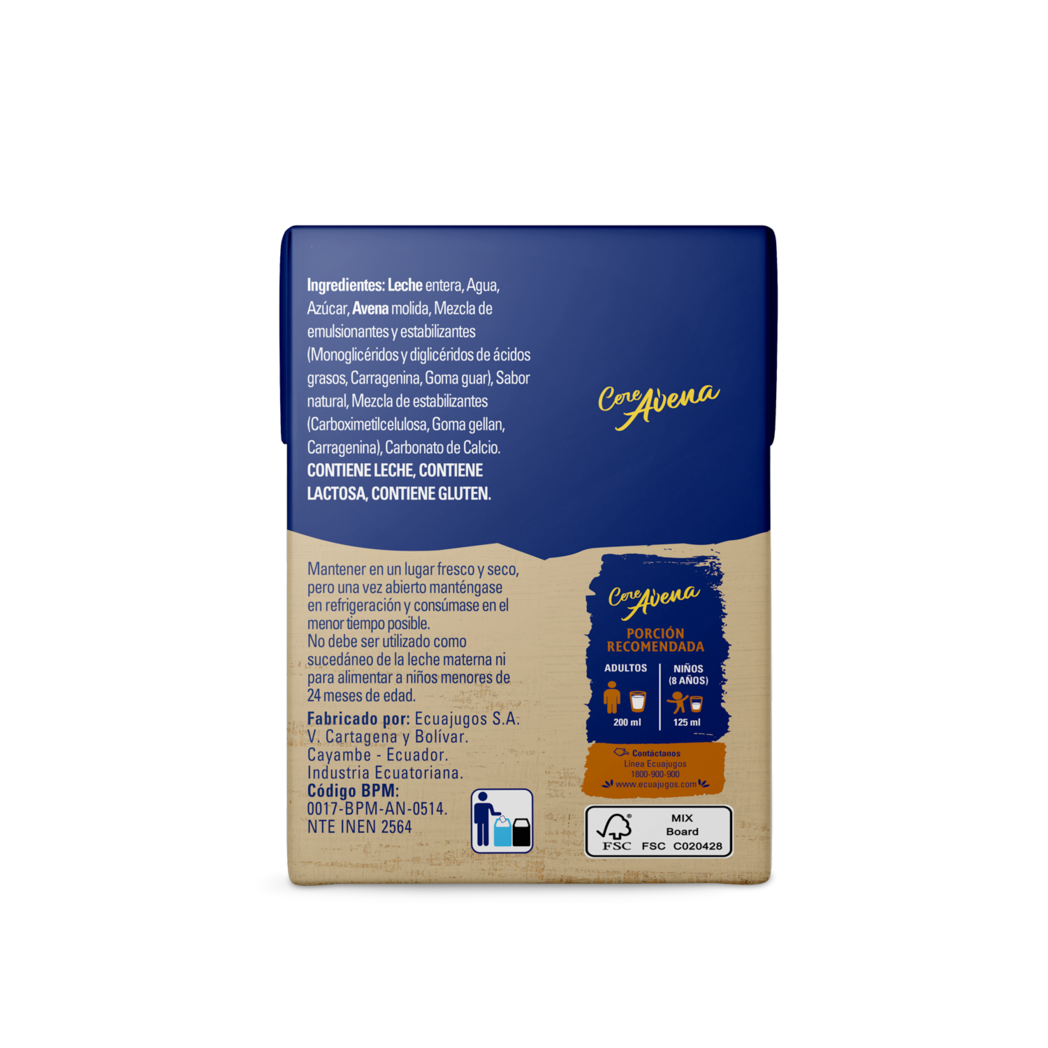 Bebida De Avena Con Leche Sabor A Canela CEREAVENA 200 Ml