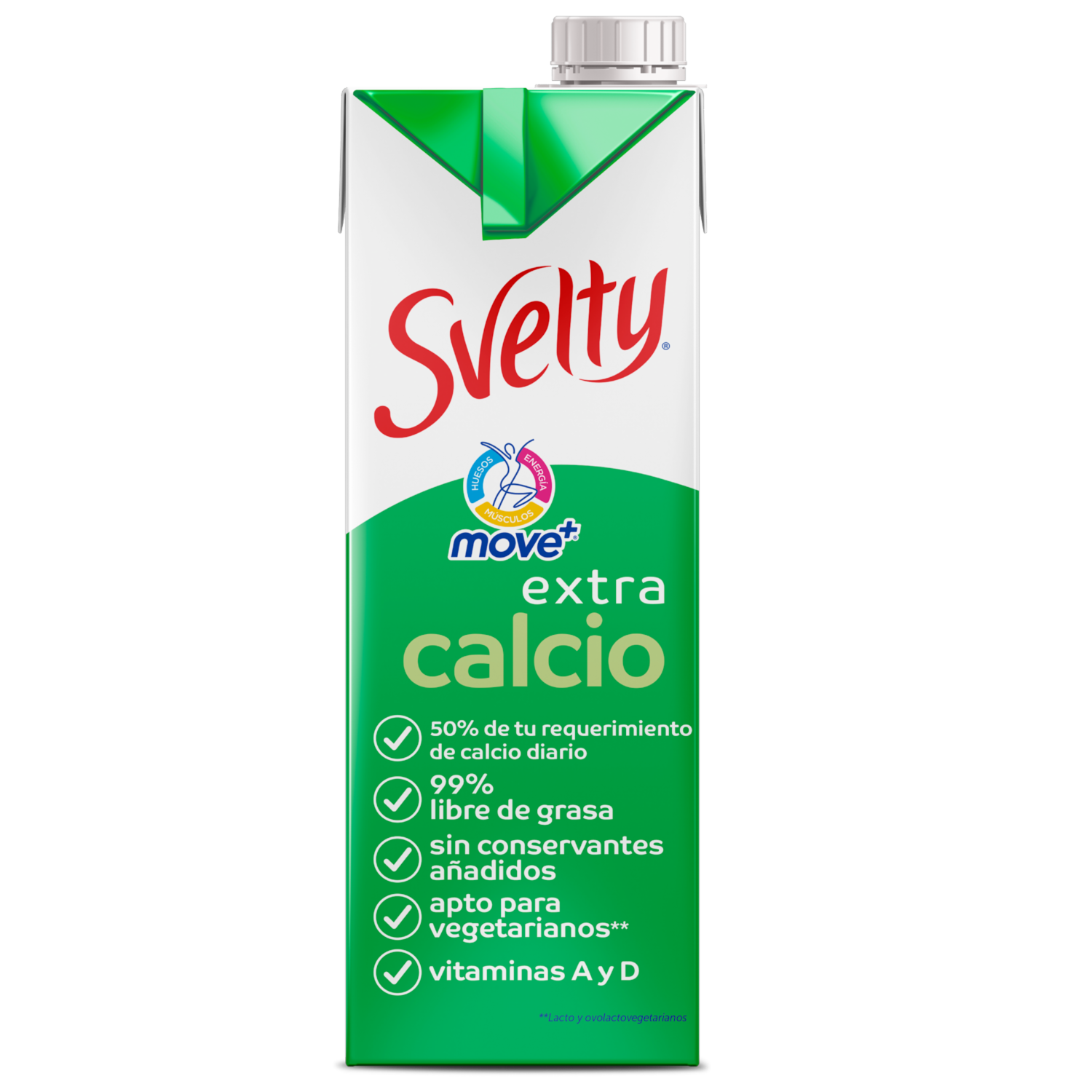 Leche Descremada Move Extra Calcio SVELTY 1000 Ml