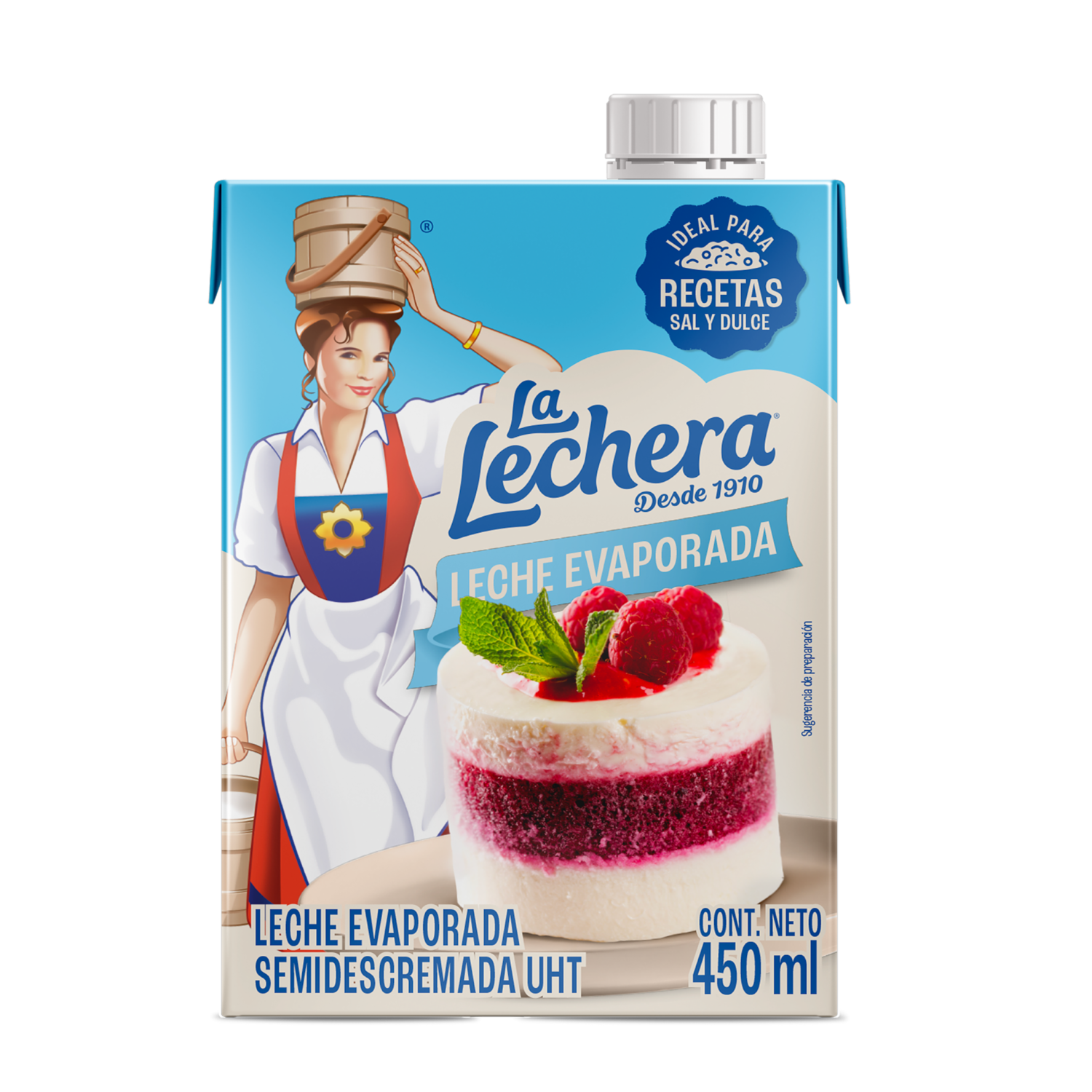Leche Evaporada Semidescremada LA LECHERA 450 Ml
