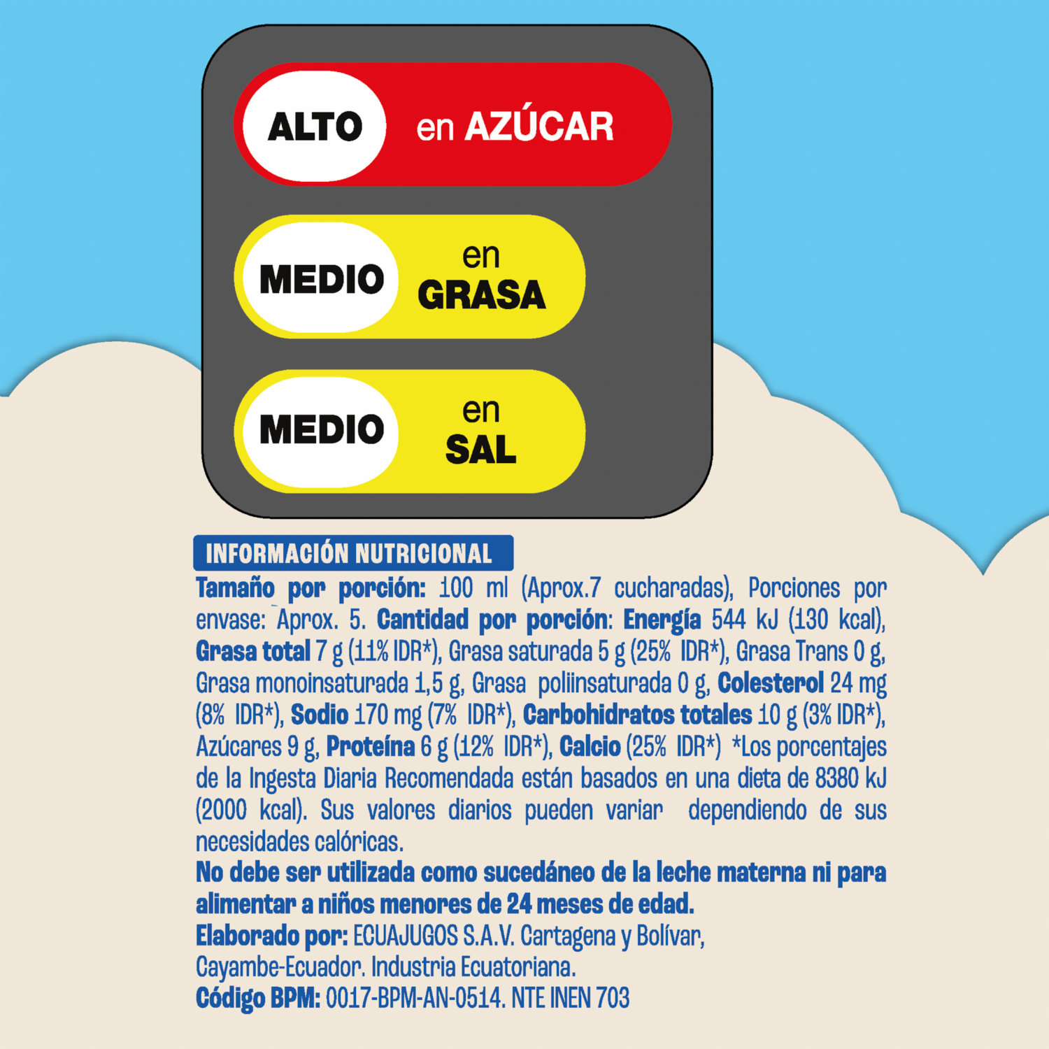 Leche Evaporada Semidescremada LA LECHERA 450 Ml