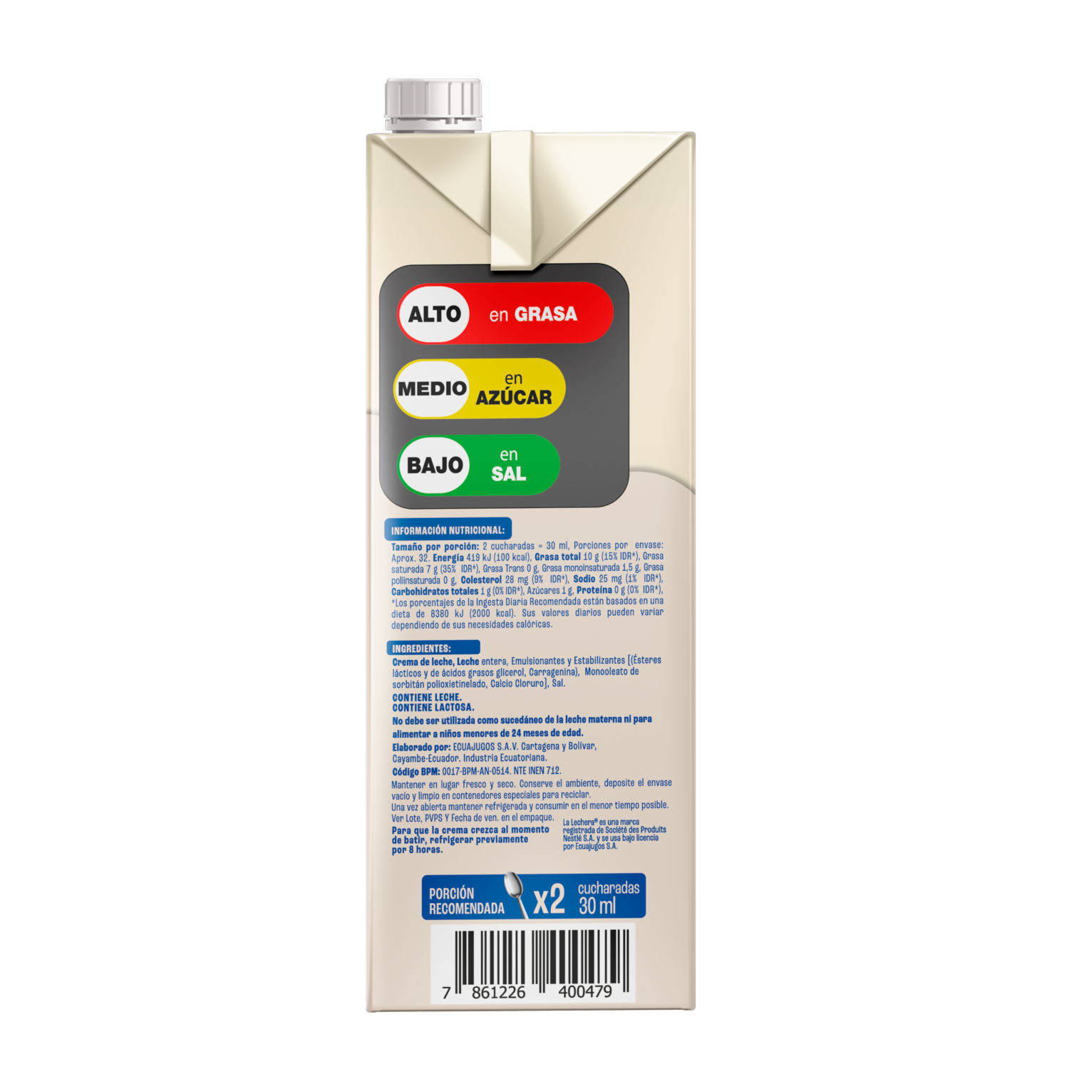 Crema De Leche UHT LA LECHERA 946 Ml