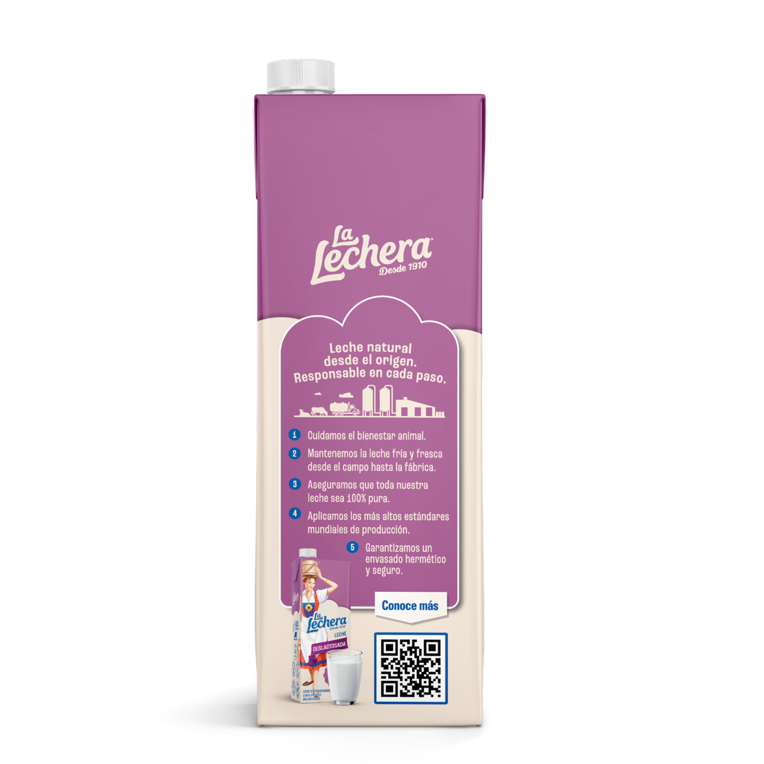 Leche Deslactosada Larga Vida UHT LA LECHERA 946 Ml